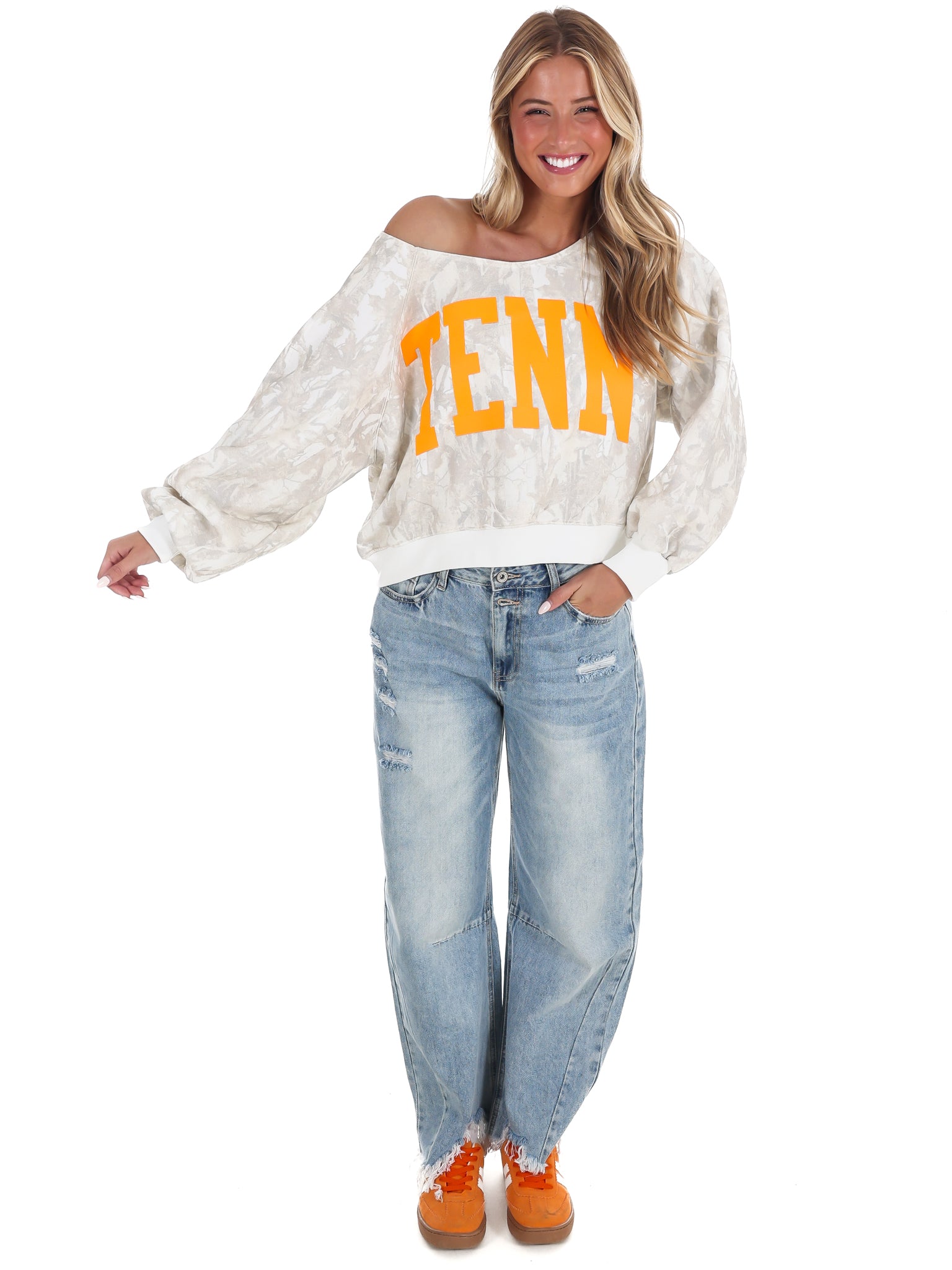 TENN One Shoulder Camo Sweatshirt