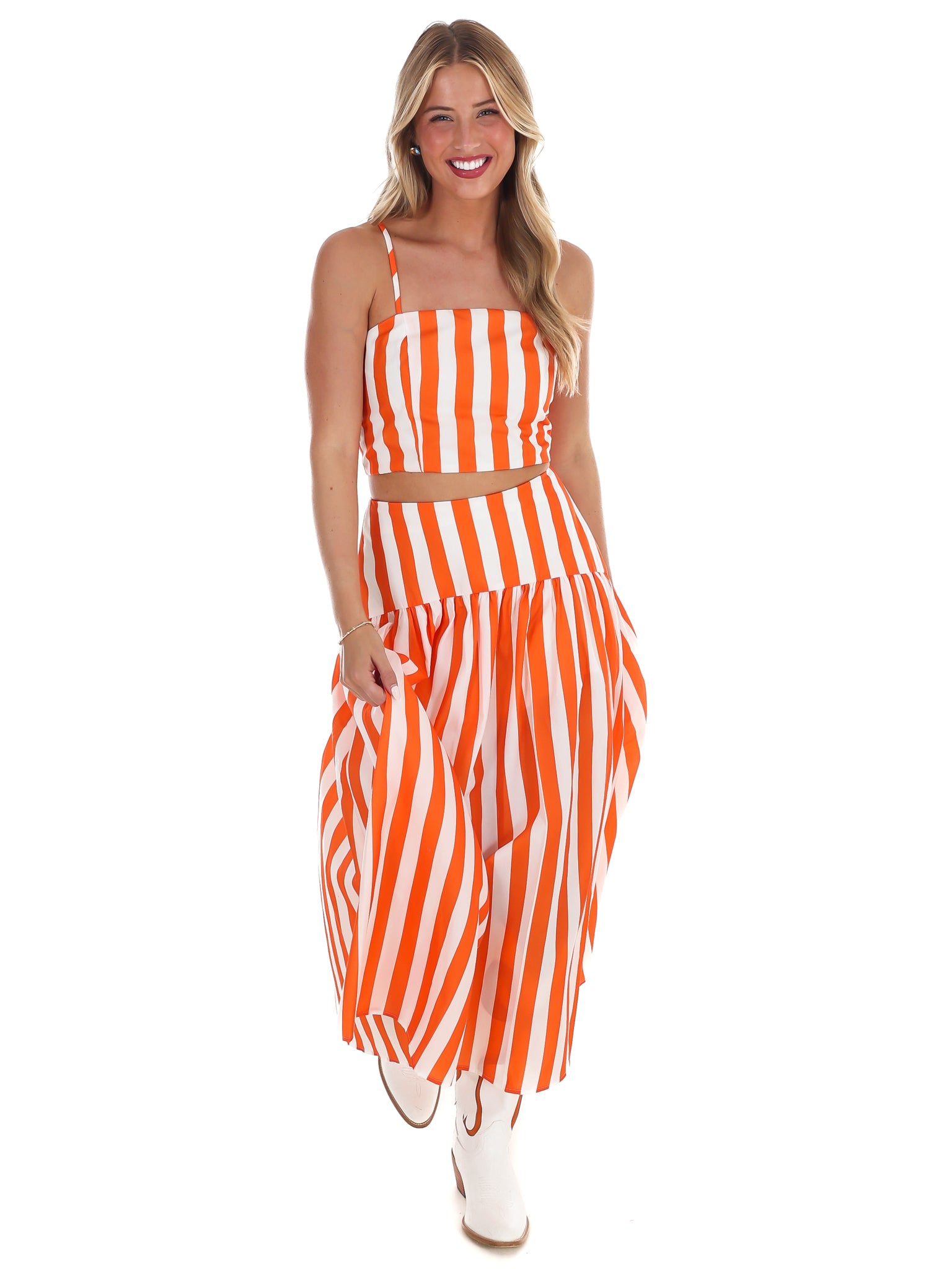 Give it A Go Stripe Maxi Skirt Set