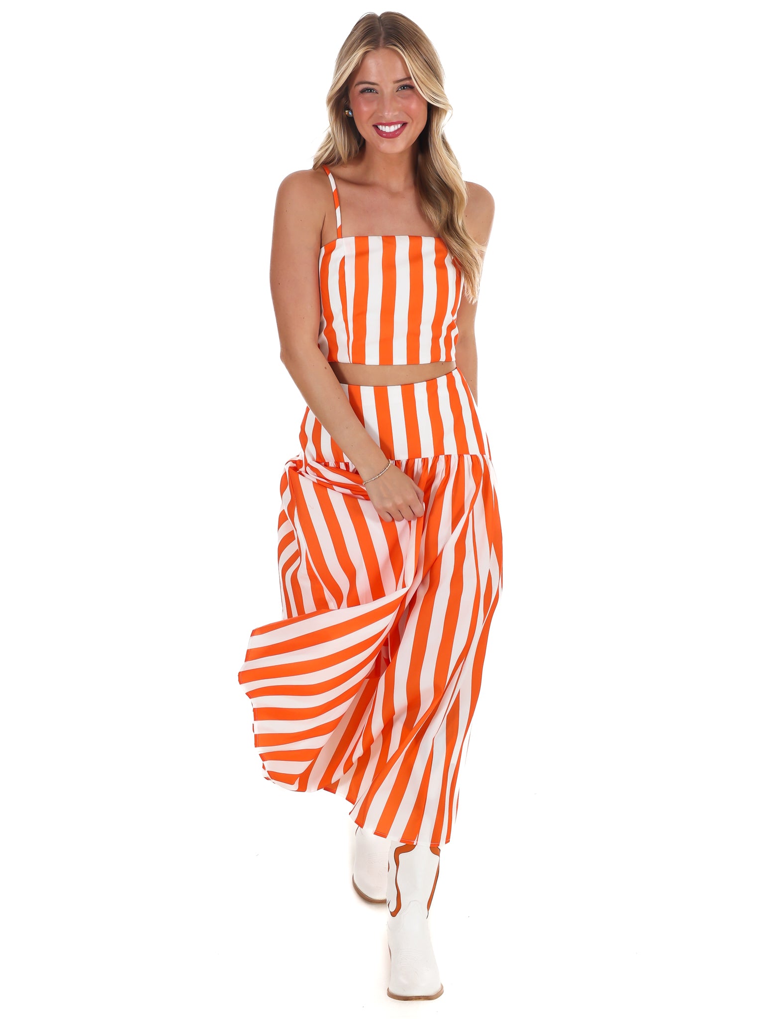 Give it A Go Stripe Maxi Skirt Set