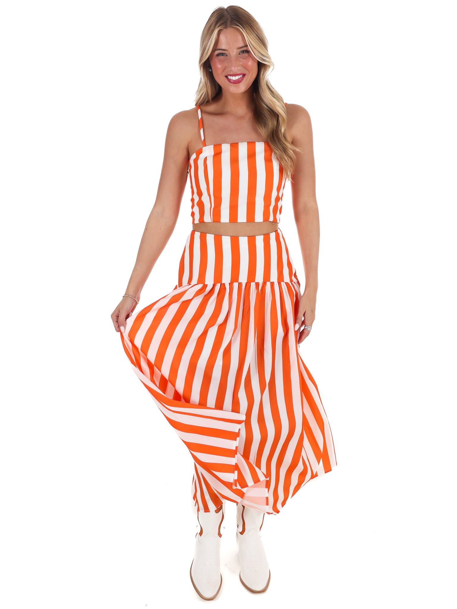 Give it A Go Stripe Maxi Skirt Set