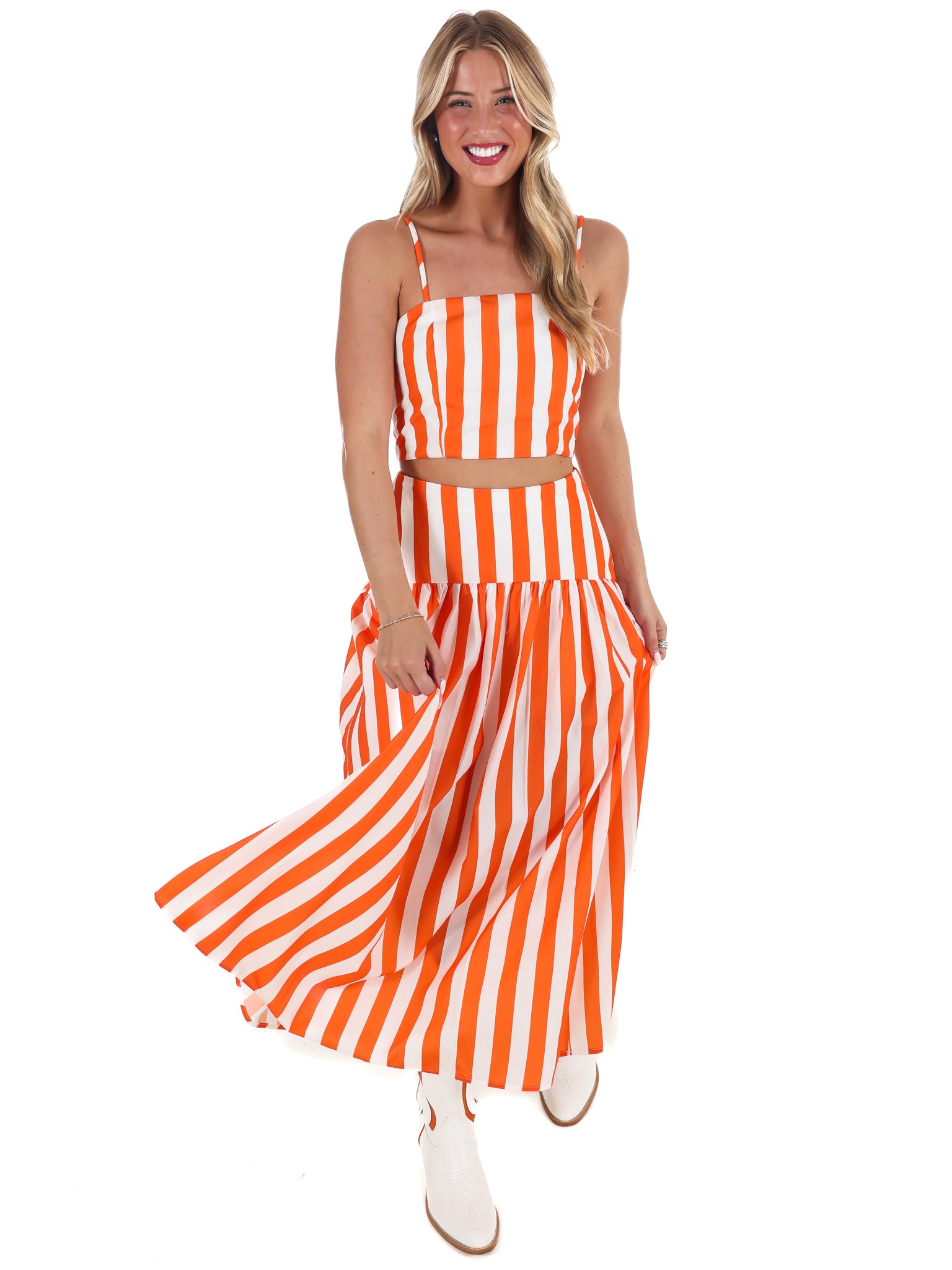 Give it A Go Stripe Maxi Skirt Set