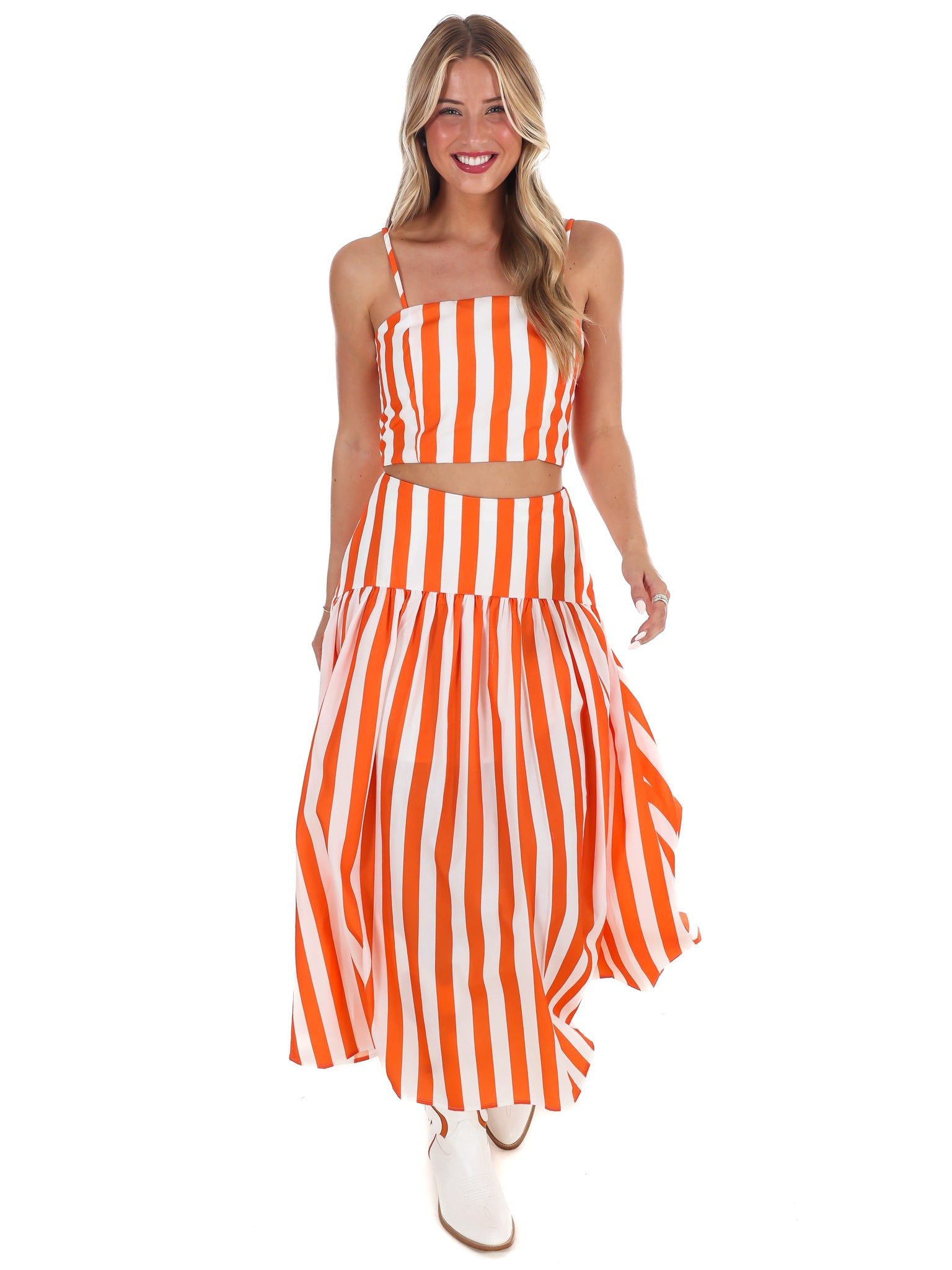 Give it A Go Stripe Maxi Skirt Set