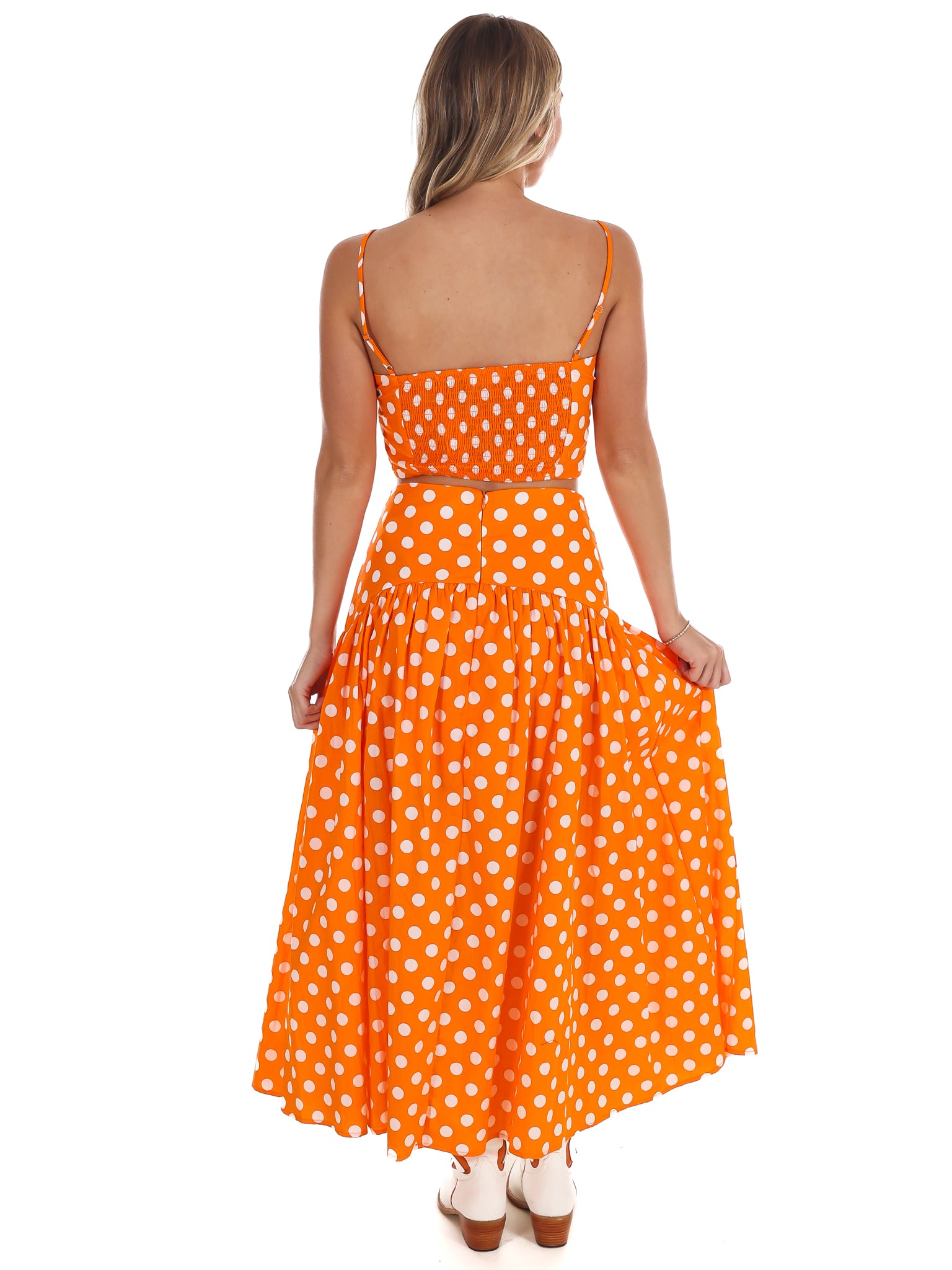 Spotted in the Crowd Polka Dot Maxi Skirt Set