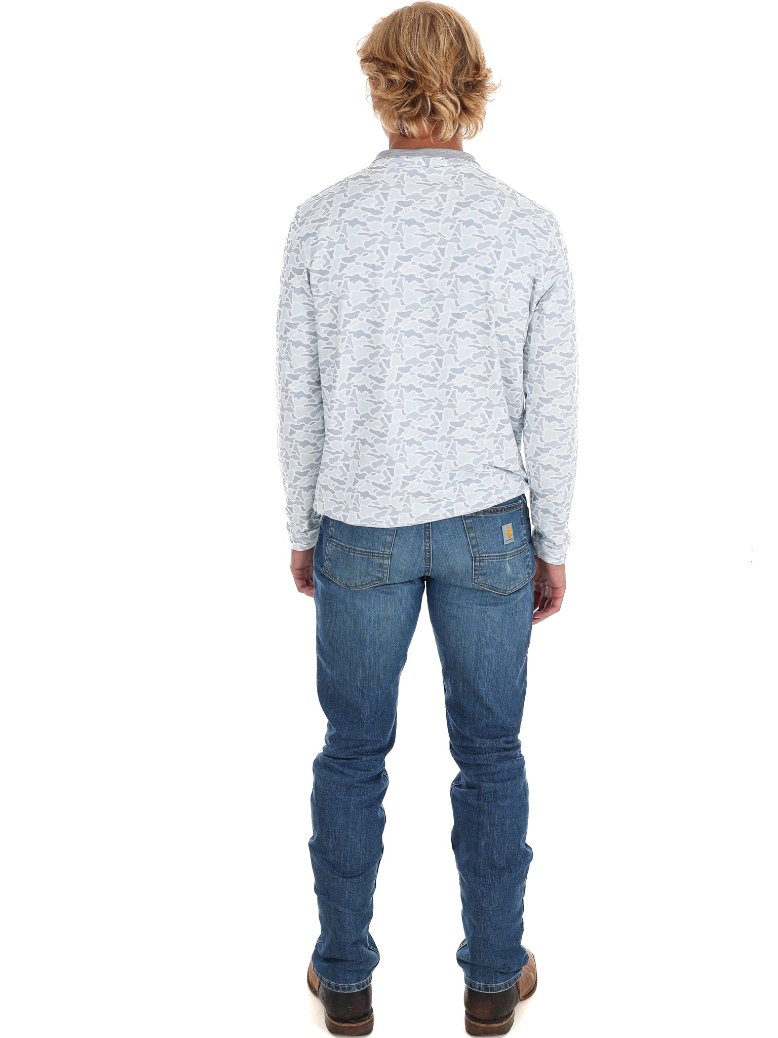 Men's Grey Camo 1/4 Zip Pullover