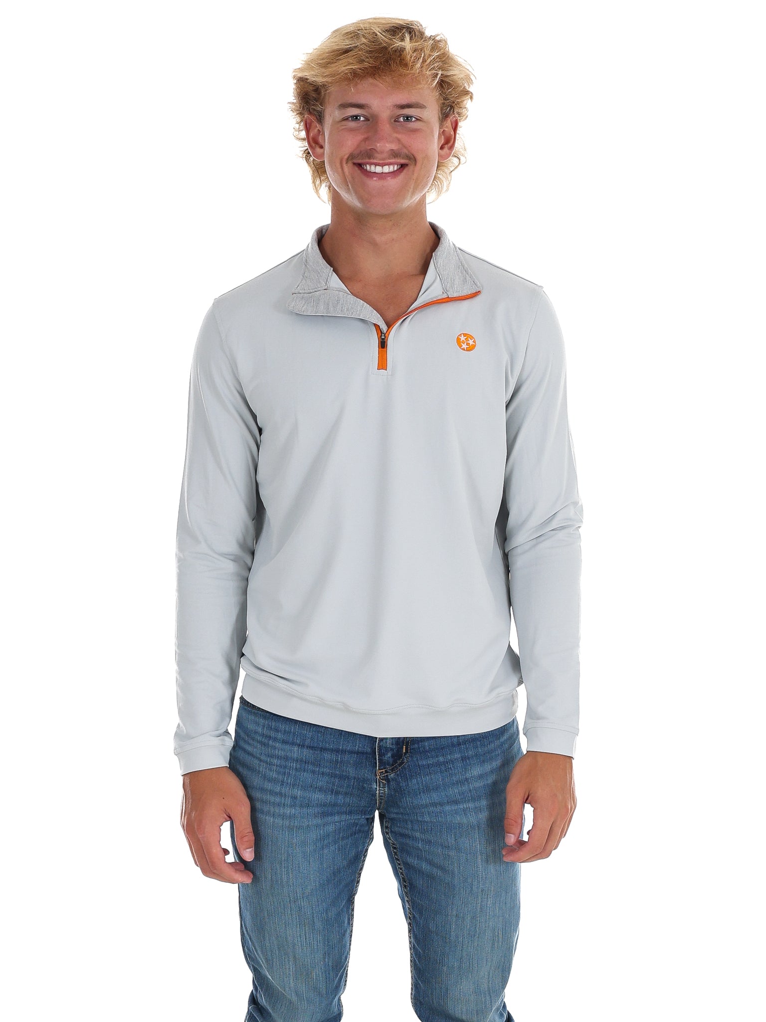 Men's Grey 1/4 Zip Pullover