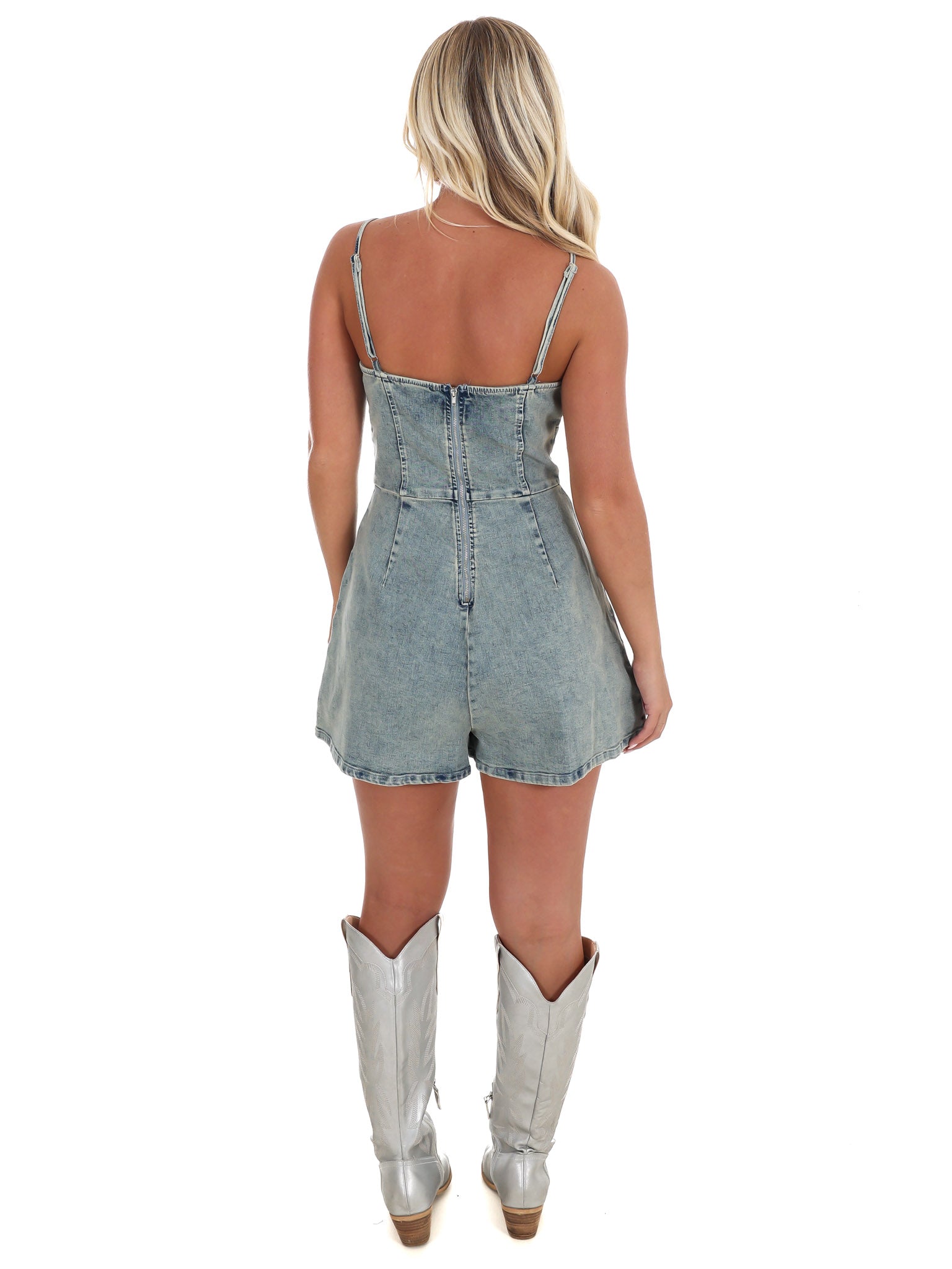 Faded Glory Denim Romper