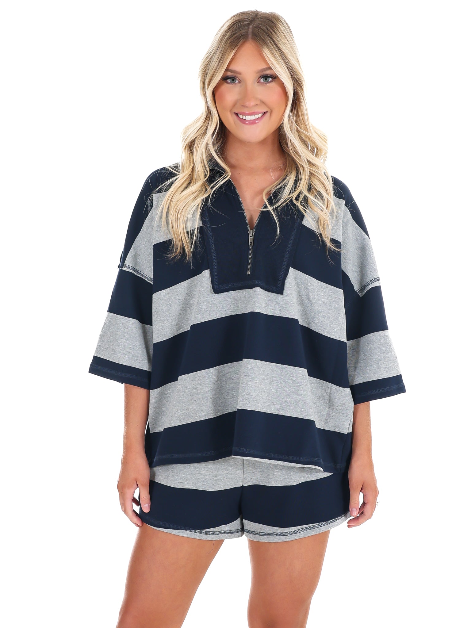 Cozy Lines Stripe Two Piece Set