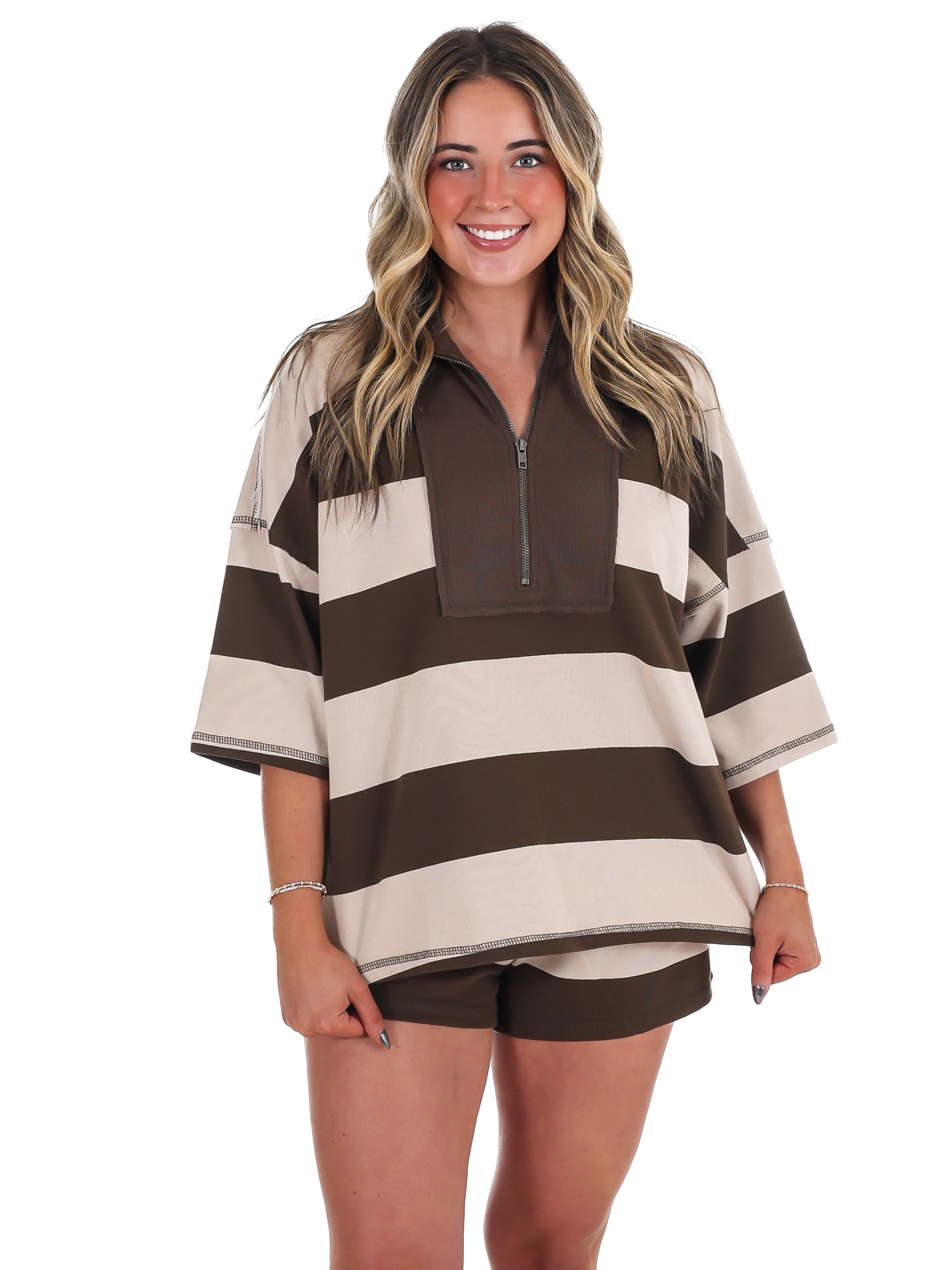 Cozy Lines Stripe Two Piece Set