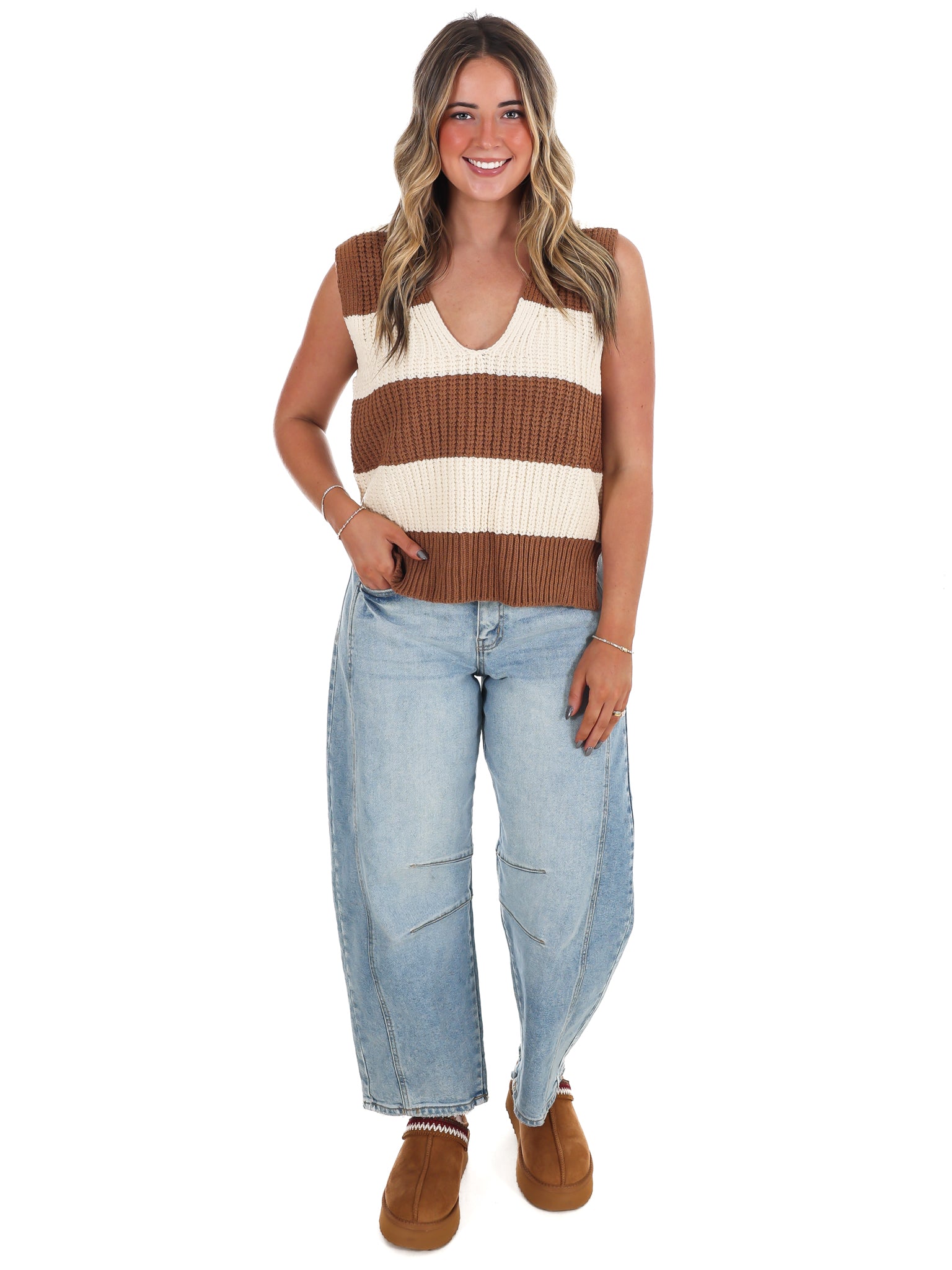 Bold Lines Stripe Sweater Vest