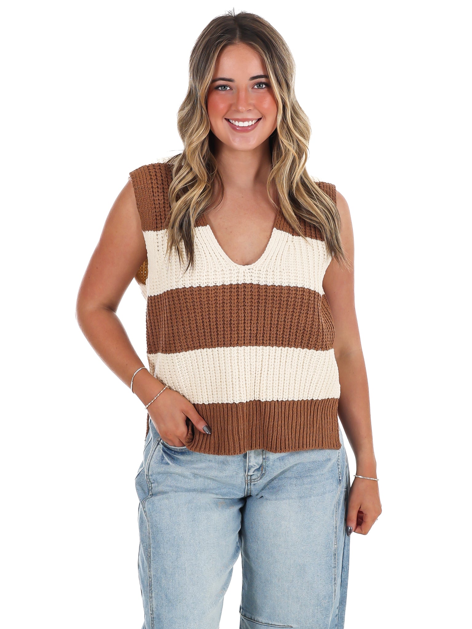 Bold Lines Stripe Sweater Vest