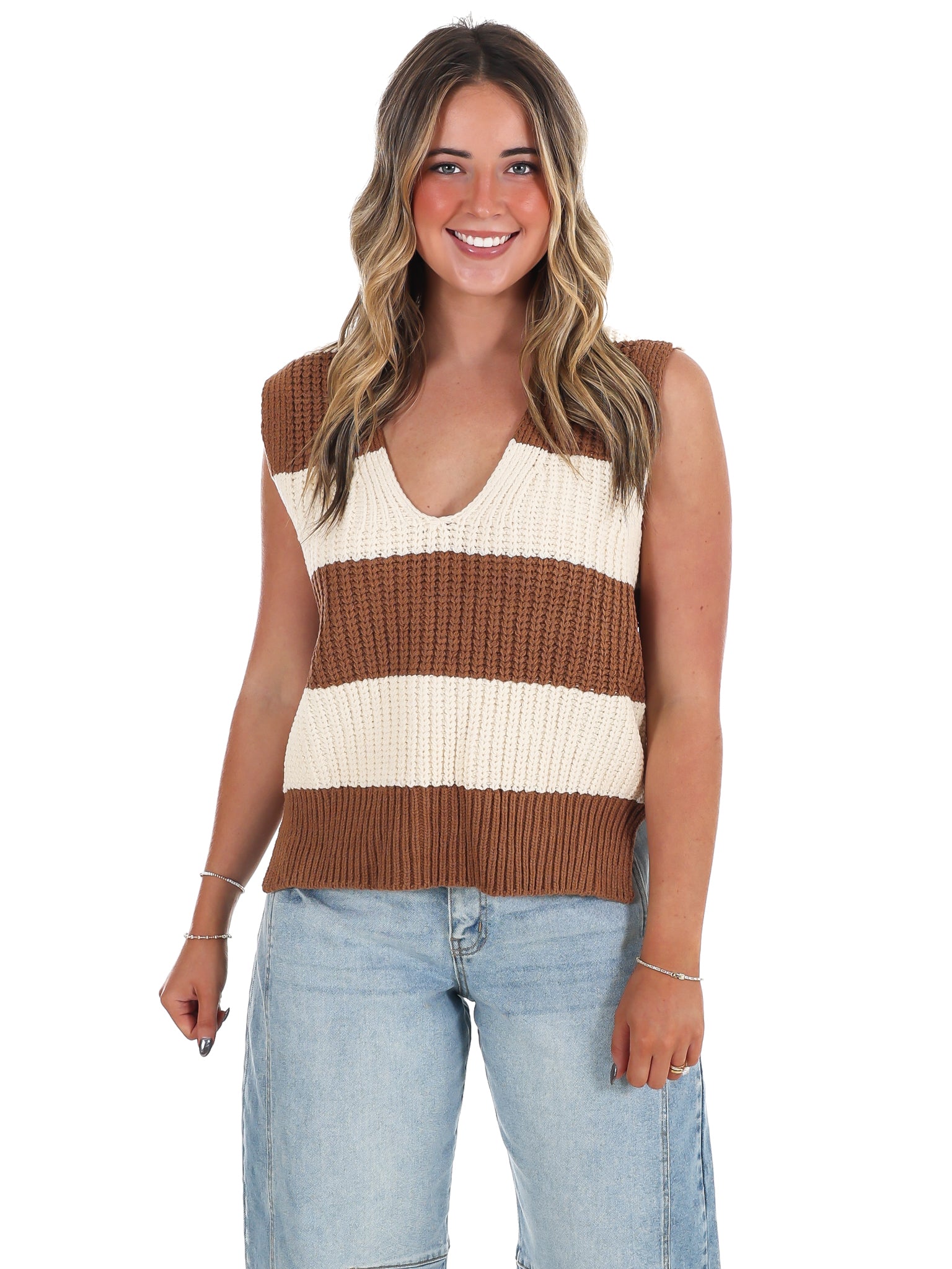 Bold Lines Stripe Sweater Vest