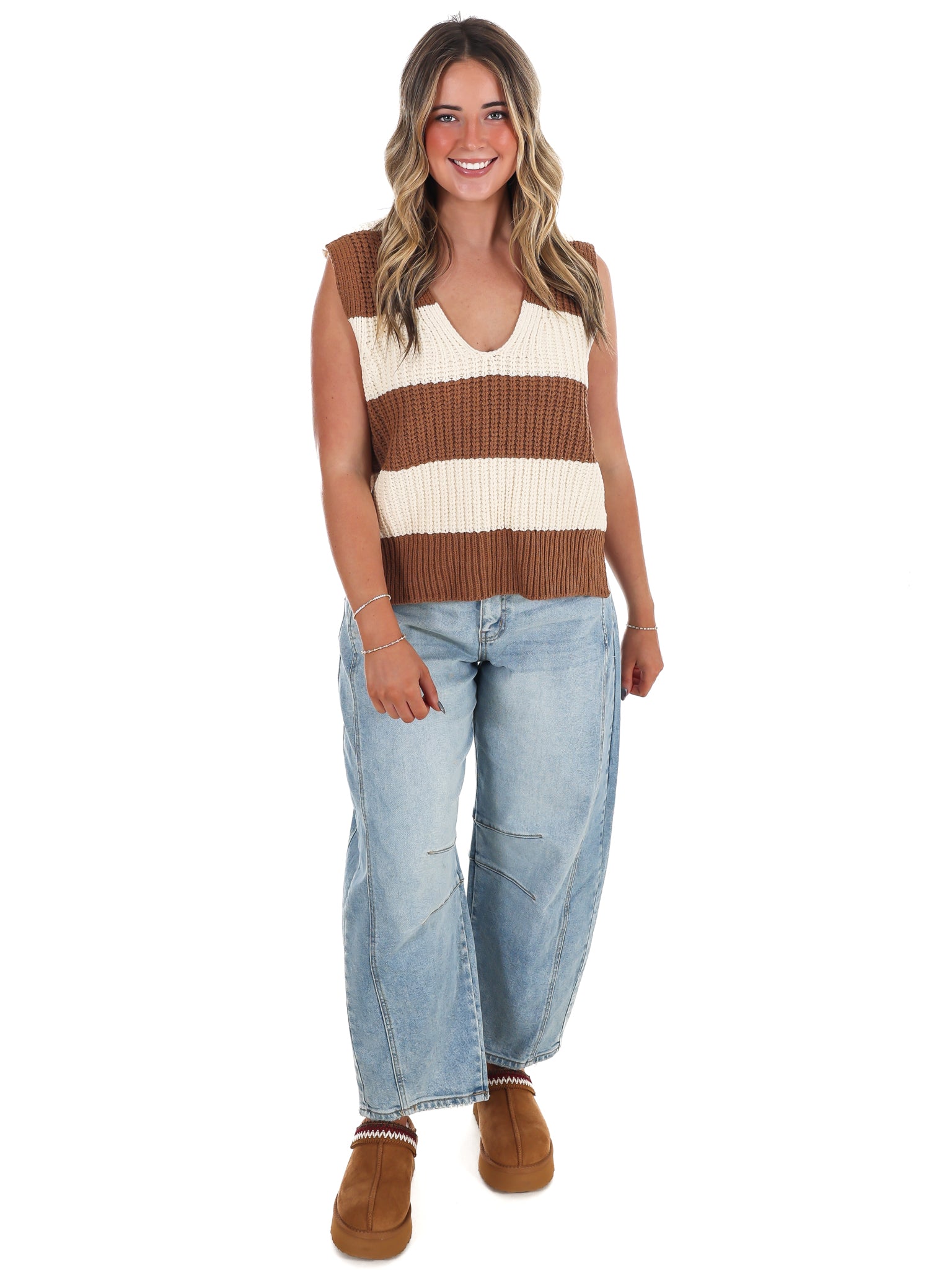 Bold Lines Stripe Sweater Vest