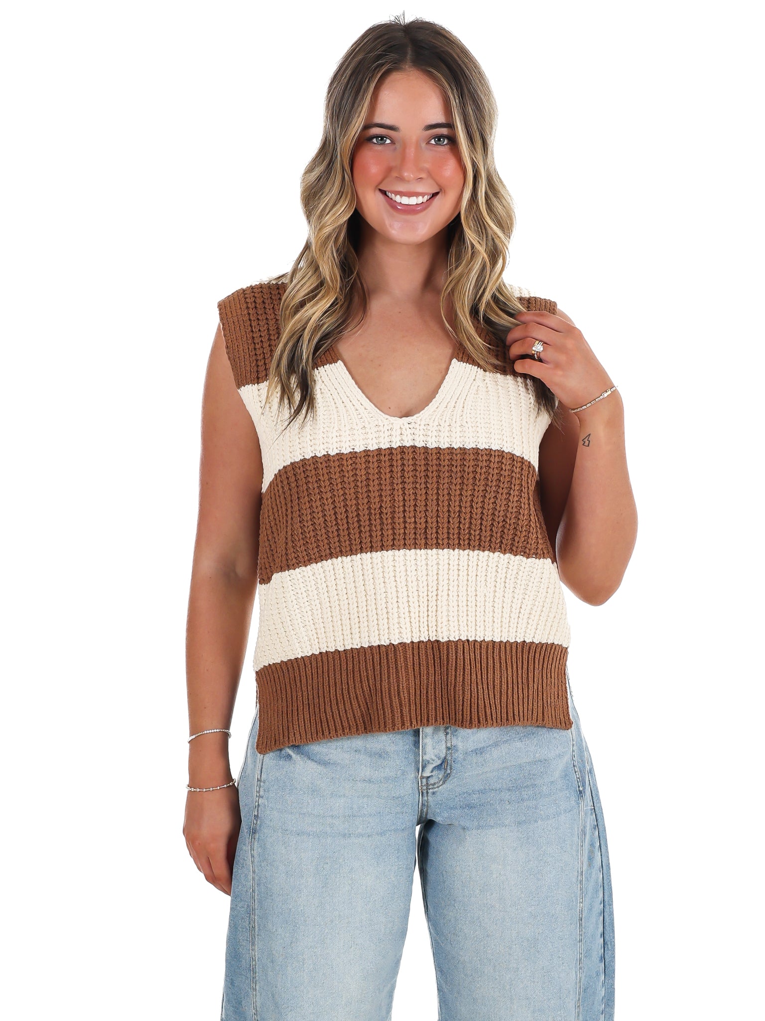 Bold Lines Stripe Sweater Vest