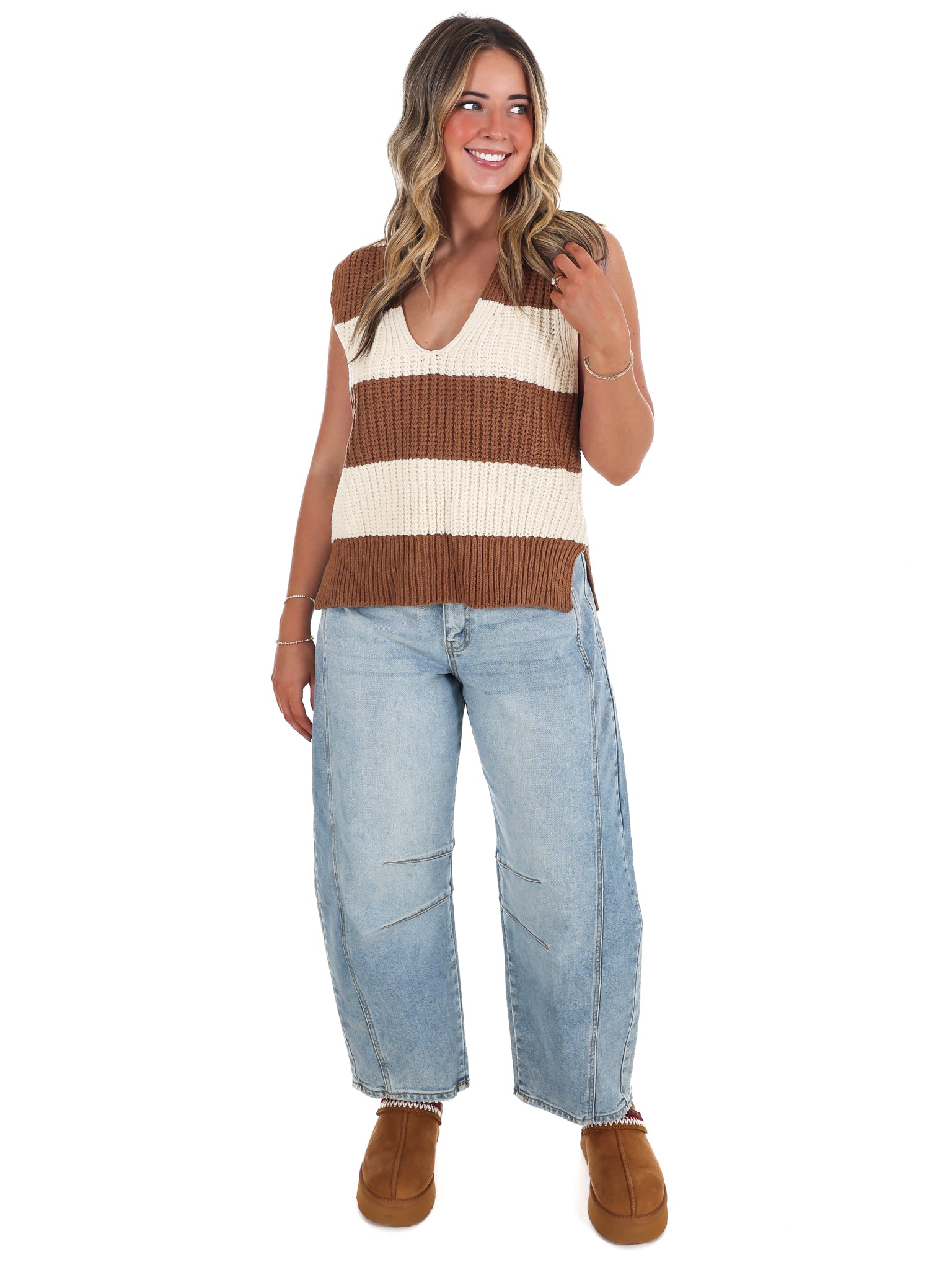 Bold Lines Stripe Sweater Vest