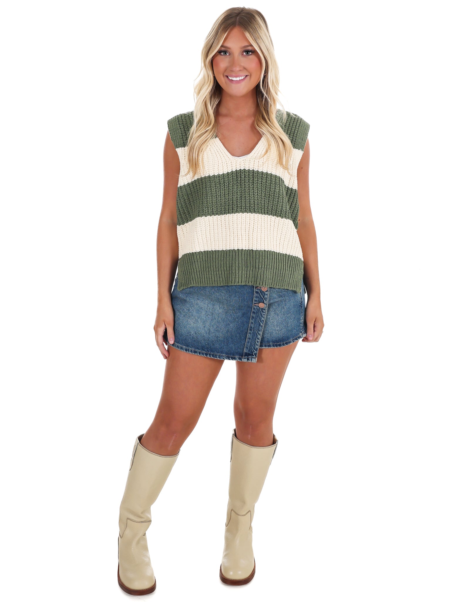 Bold Lines Stripe Sweater Vest