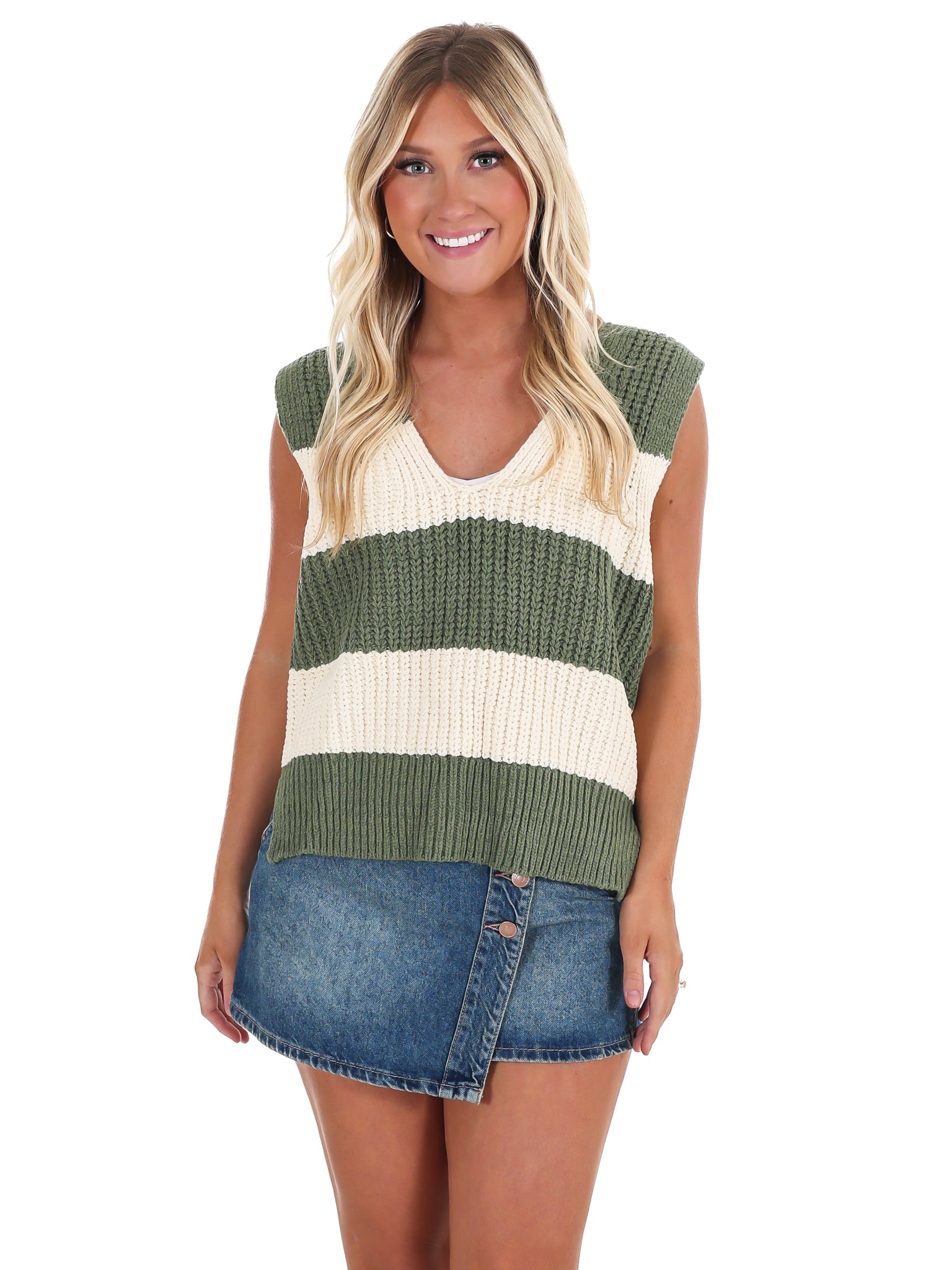 Bold Lines Stripe Sweater Vest