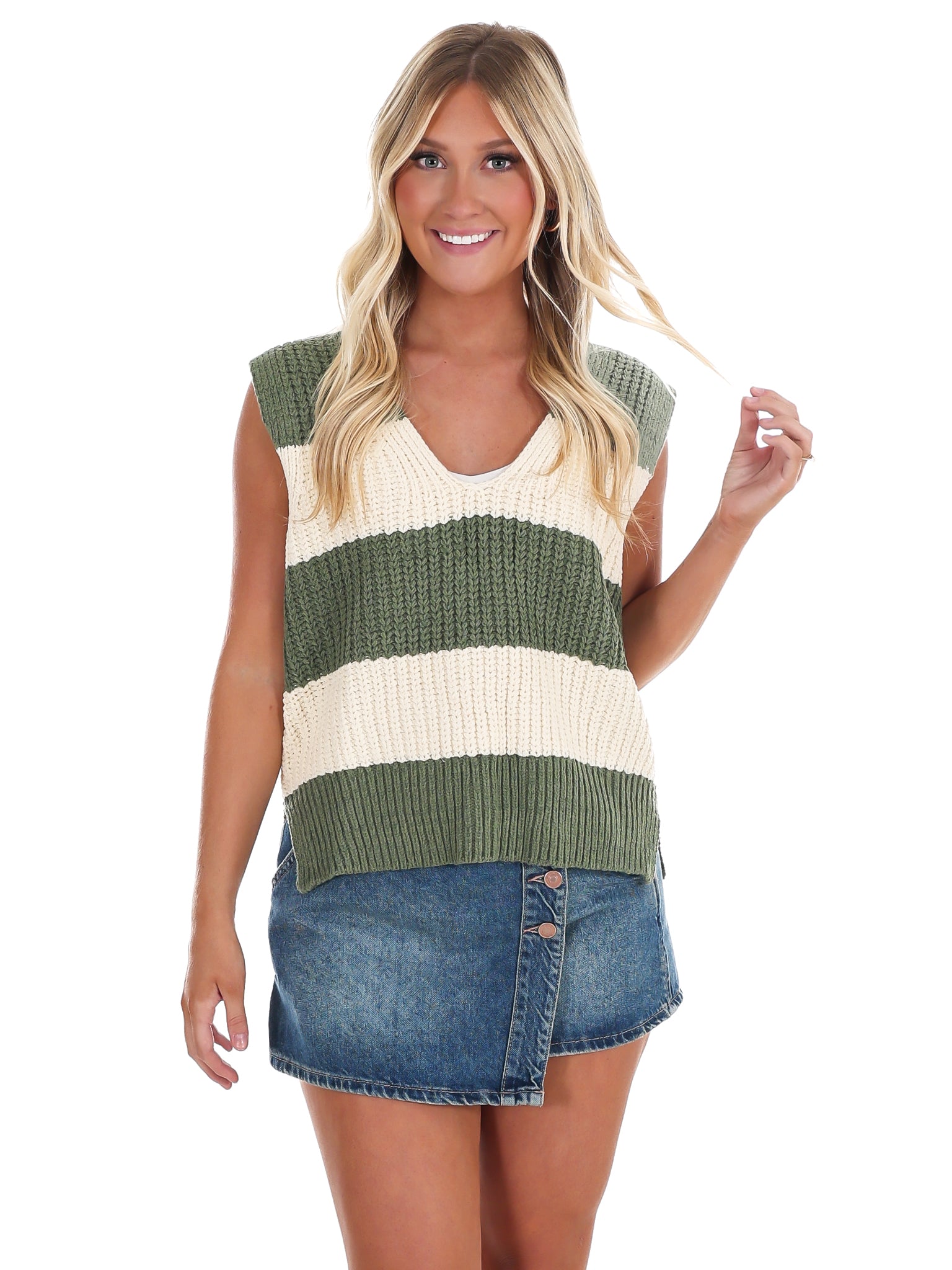Bold Lines Stripe Sweater Vest