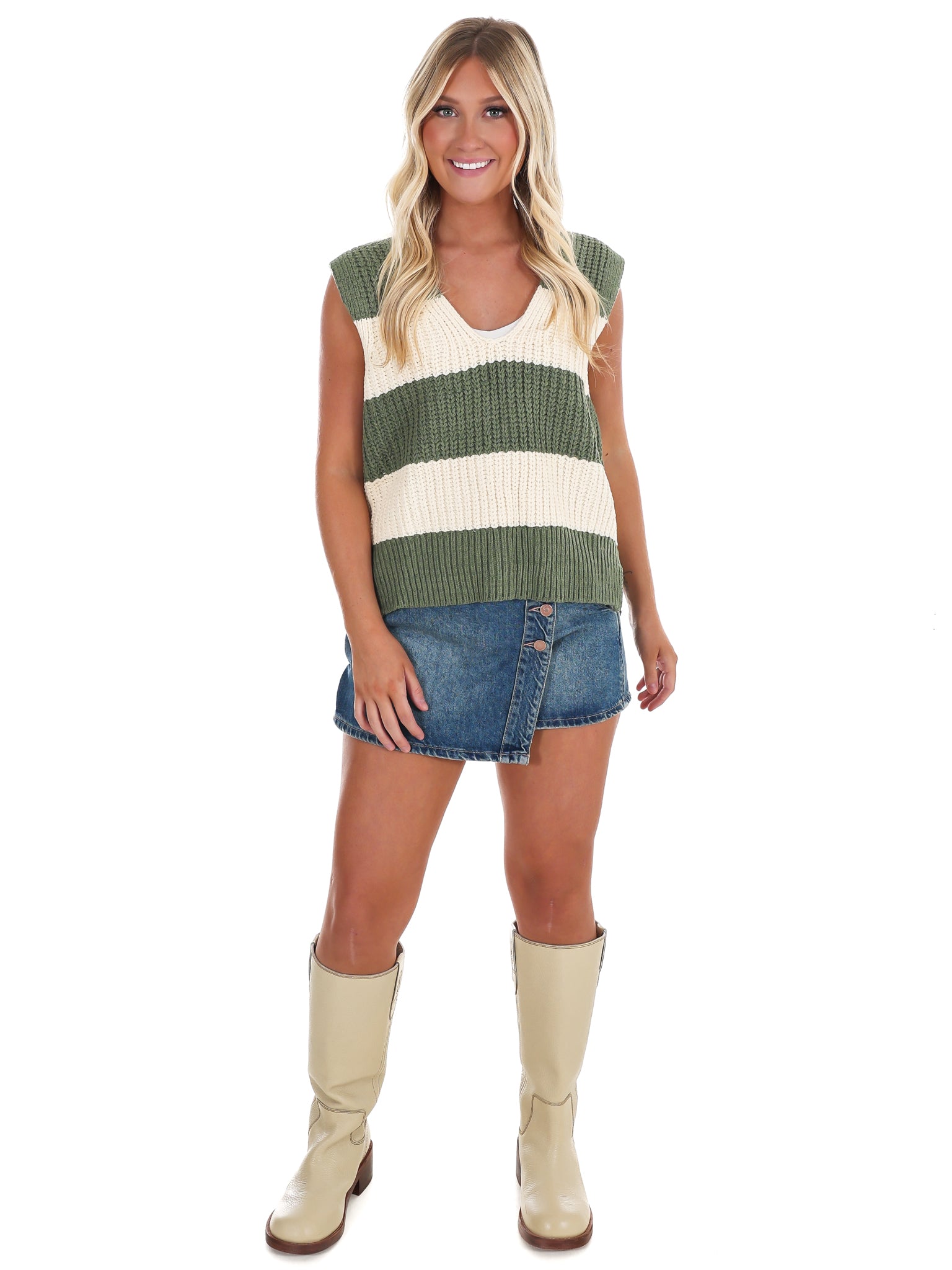 Bold Lines Stripe Sweater Vest