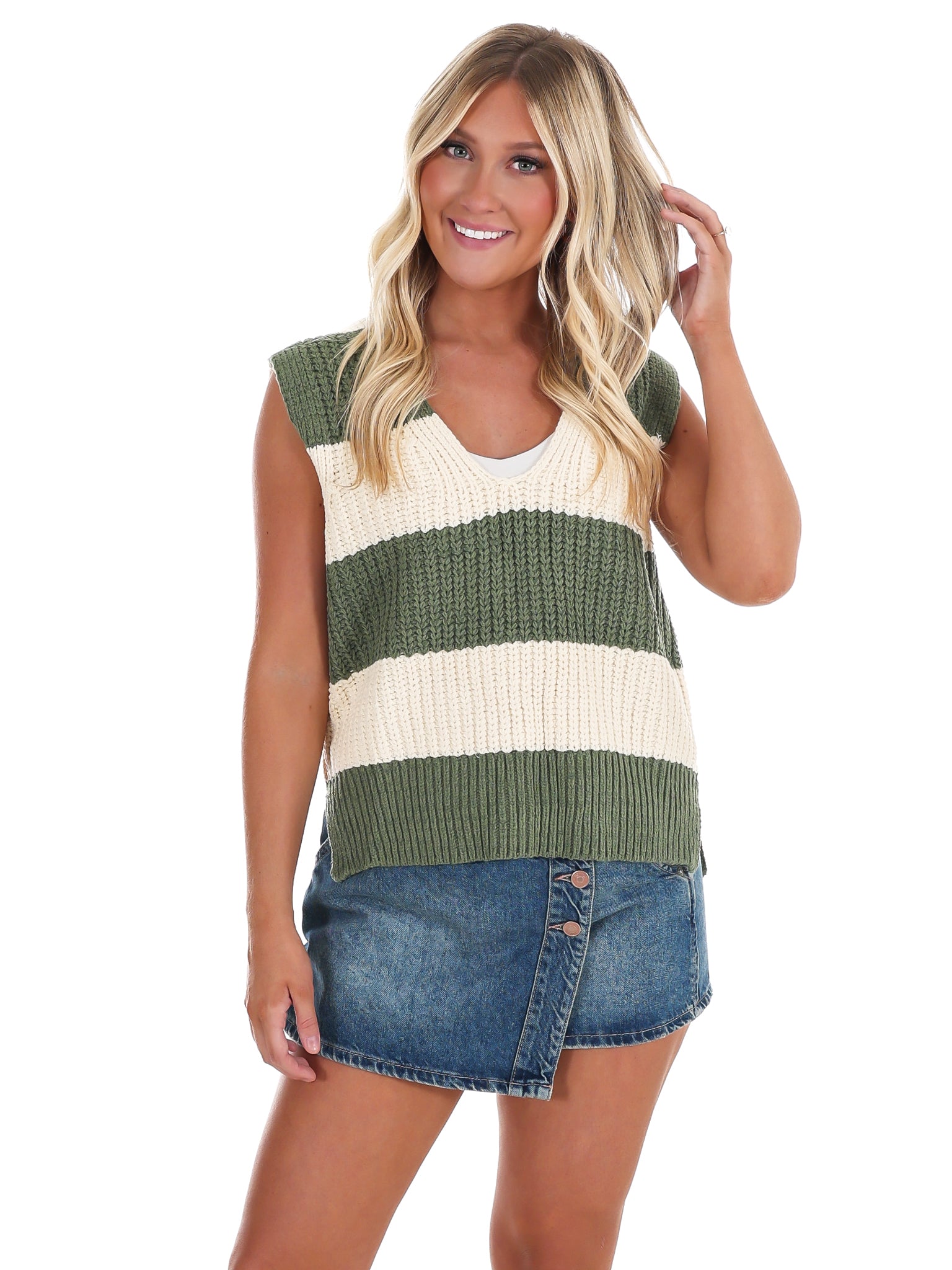 Bold Lines Stripe Sweater Vest