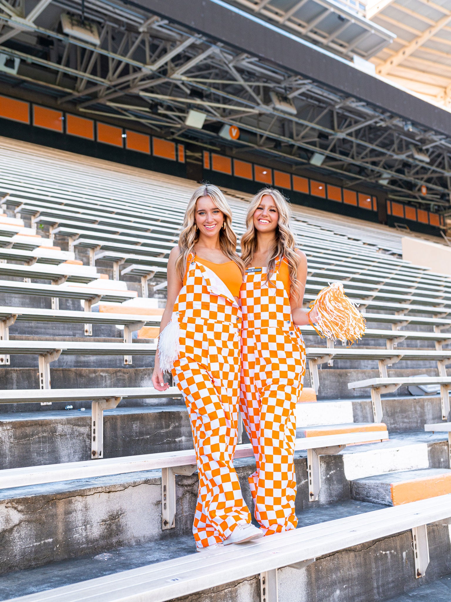 Orange & White Checkered Game Bibs