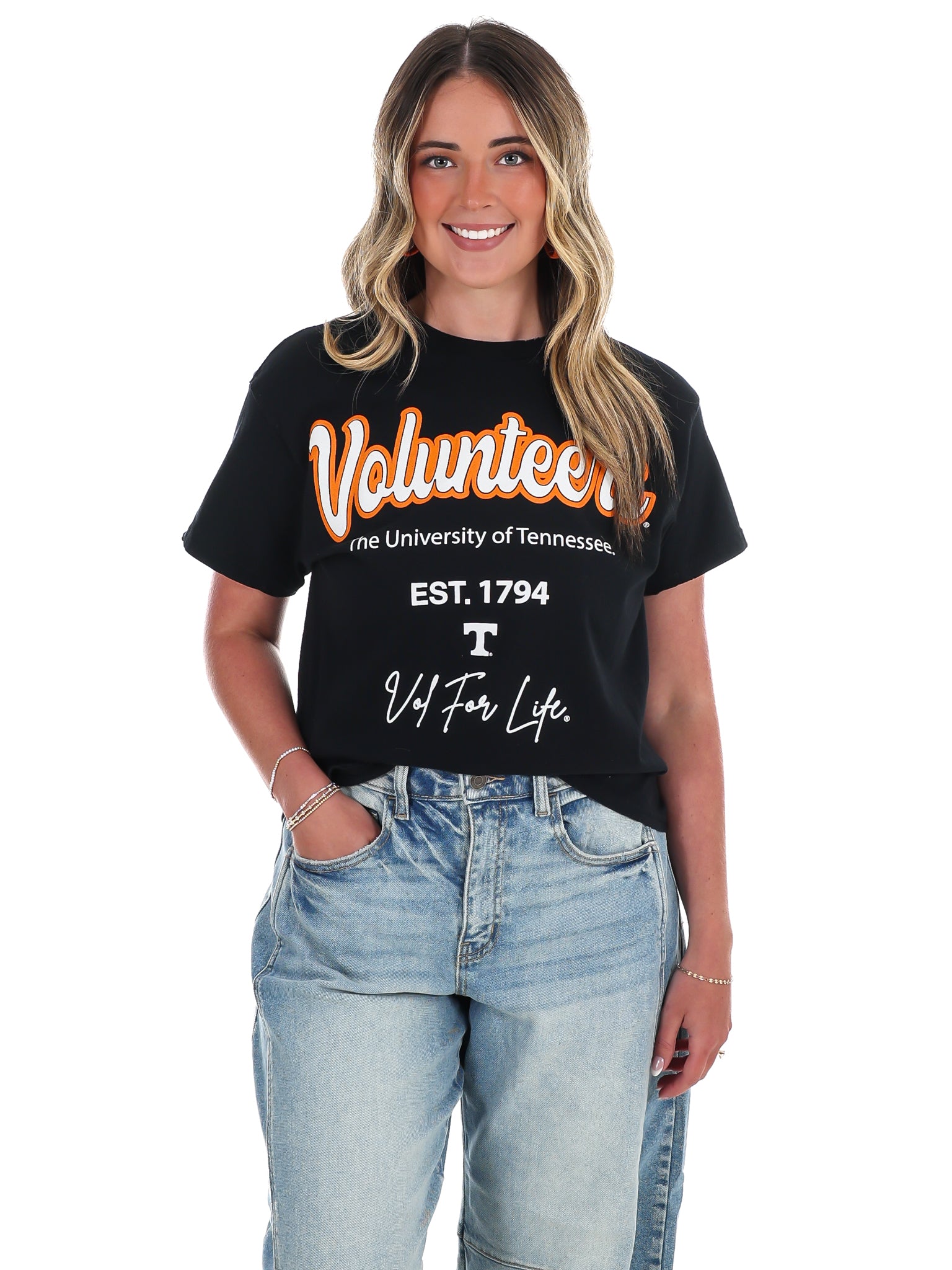 Tennessee Vols Letterman Thrifted Tee