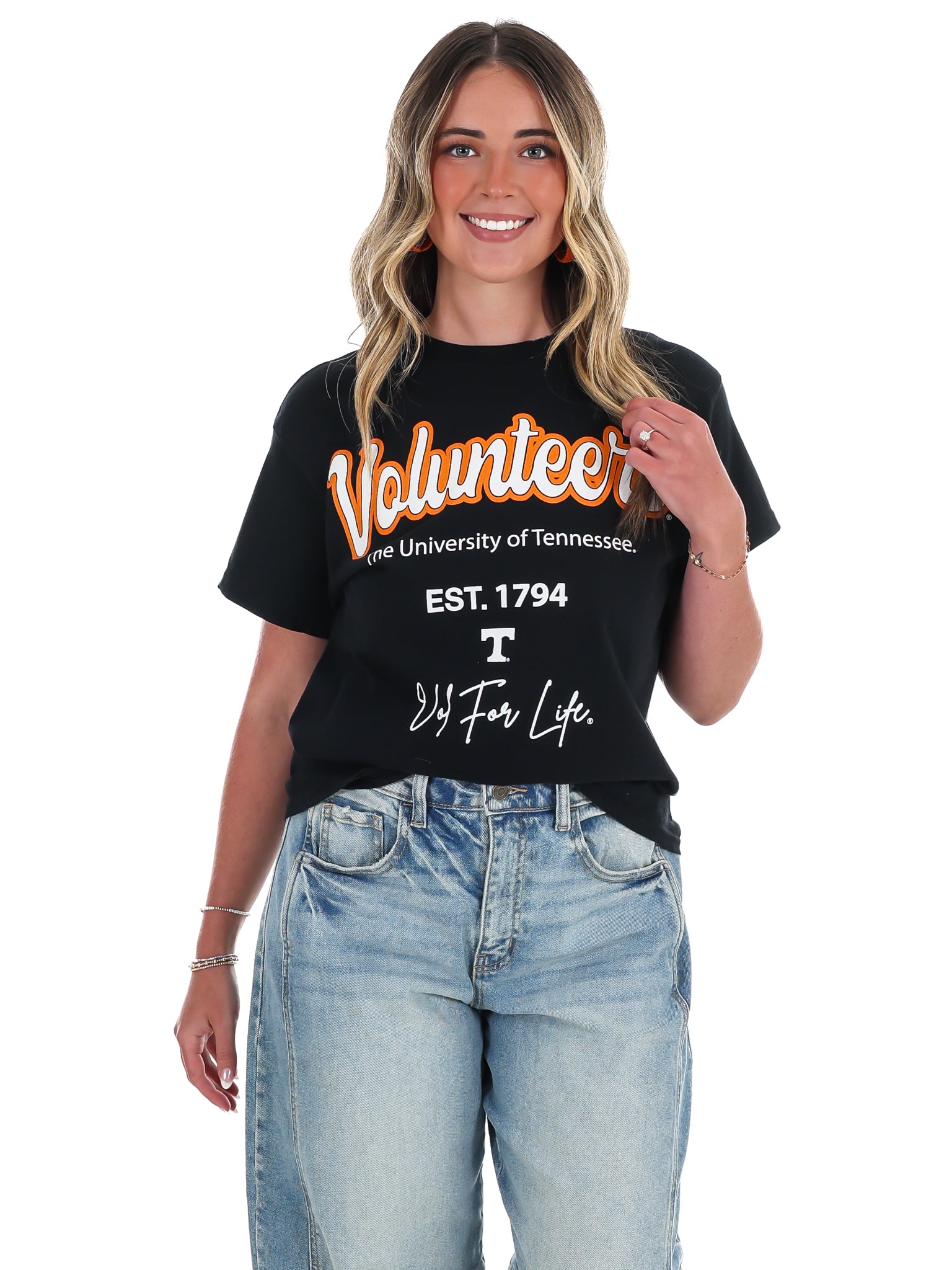 Tennessee Vols Letterman Thrifted Tee