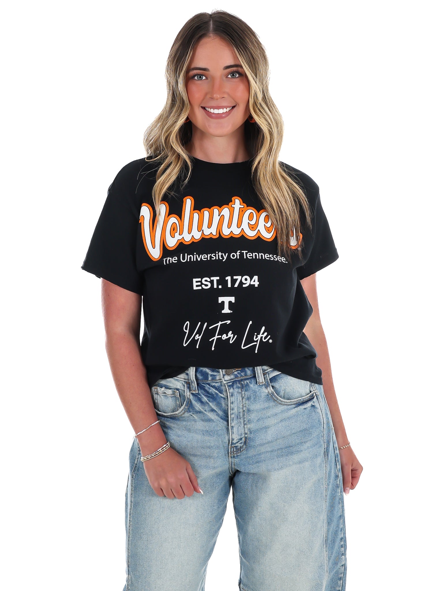 Tennessee Vols Letterman Thrifted Tee