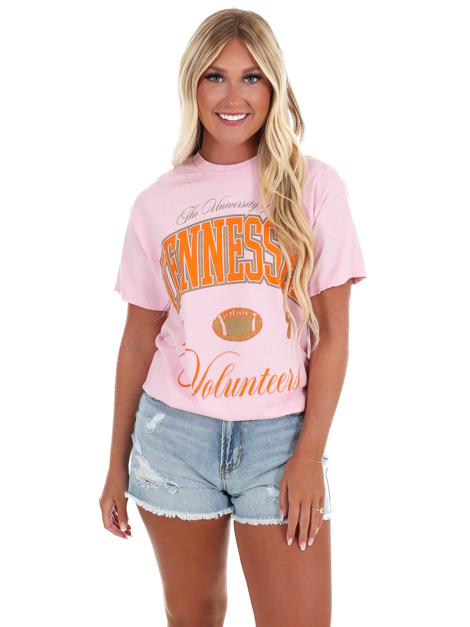 Tennessee Vols Wave Arch Thrifted Tee