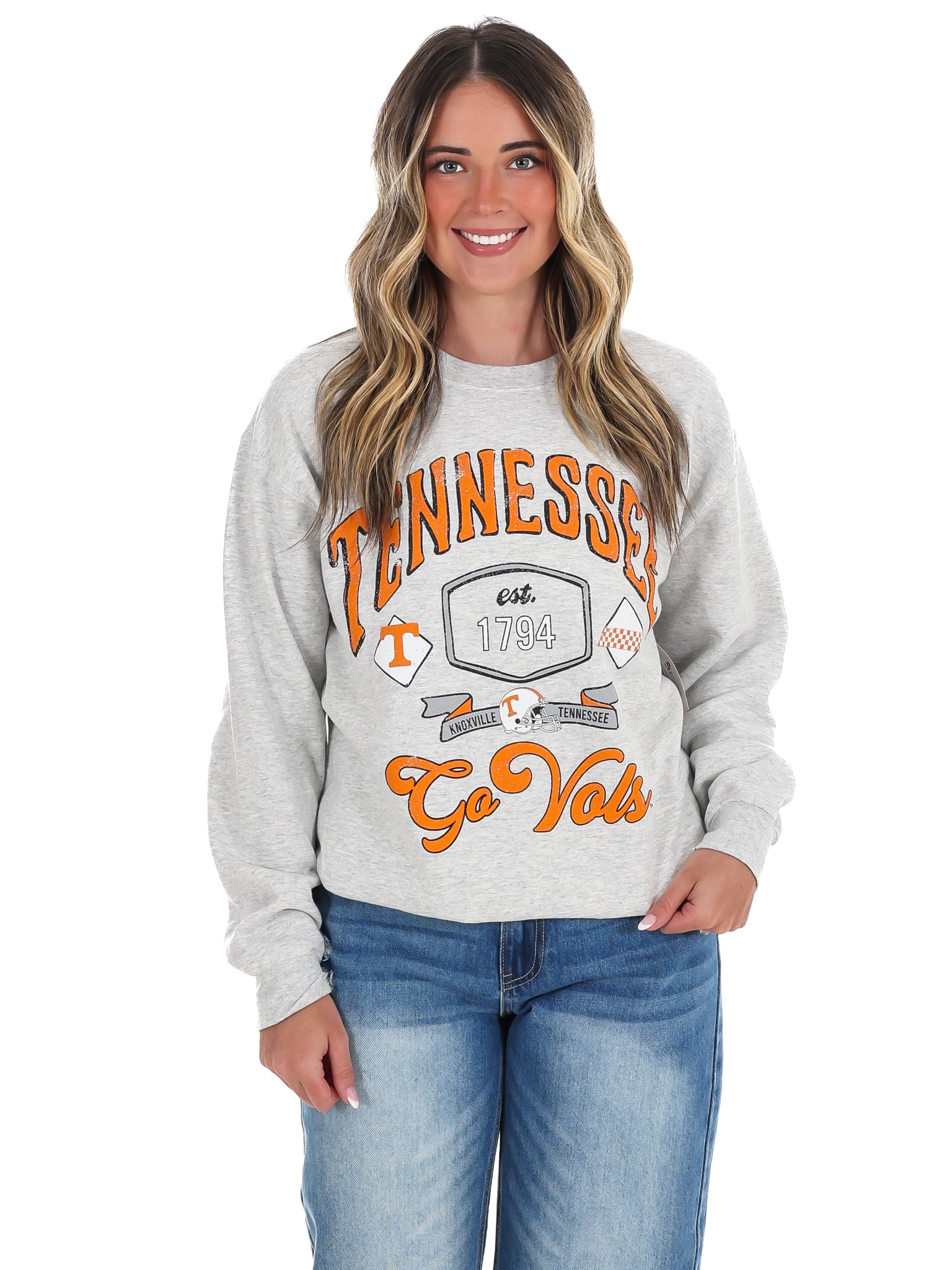 Tennessee Vols Patches 25 Thrifted Sweatshirt