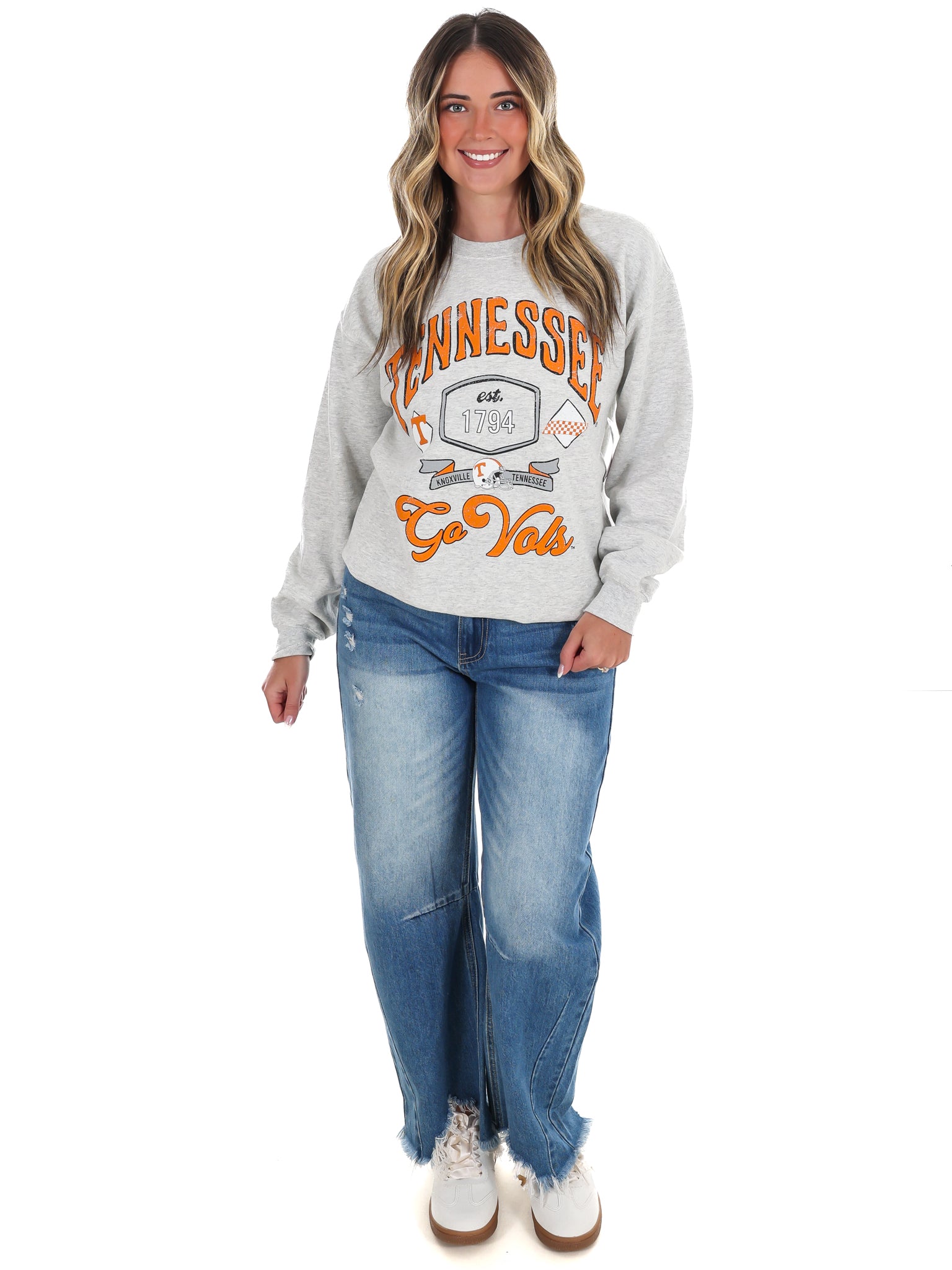 Tennessee Vols Patches 25 Thrifted Sweatshirt