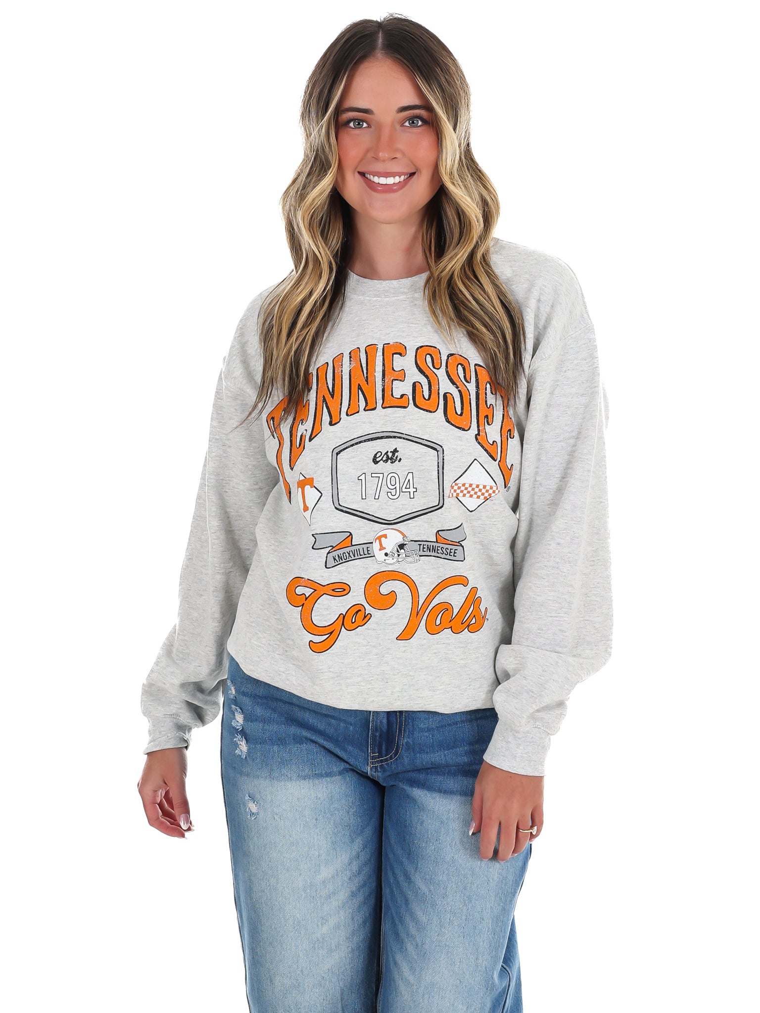 Tennessee Vols Patches 25 Thrifted Sweatshirt