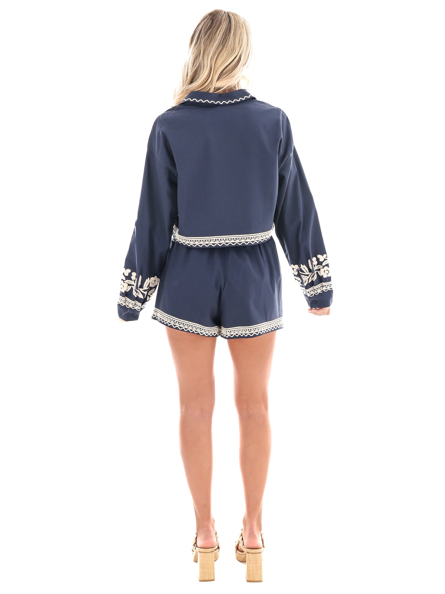 Go Your Own Way Embroidered Two Piece Set