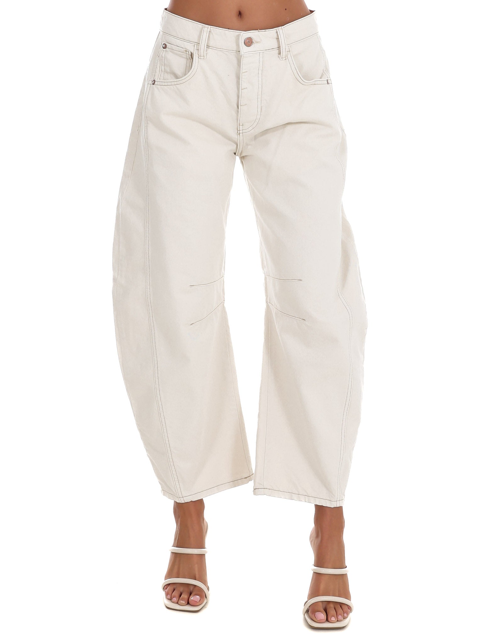 Free People Good Luck Mid Rise Barrel Jeans