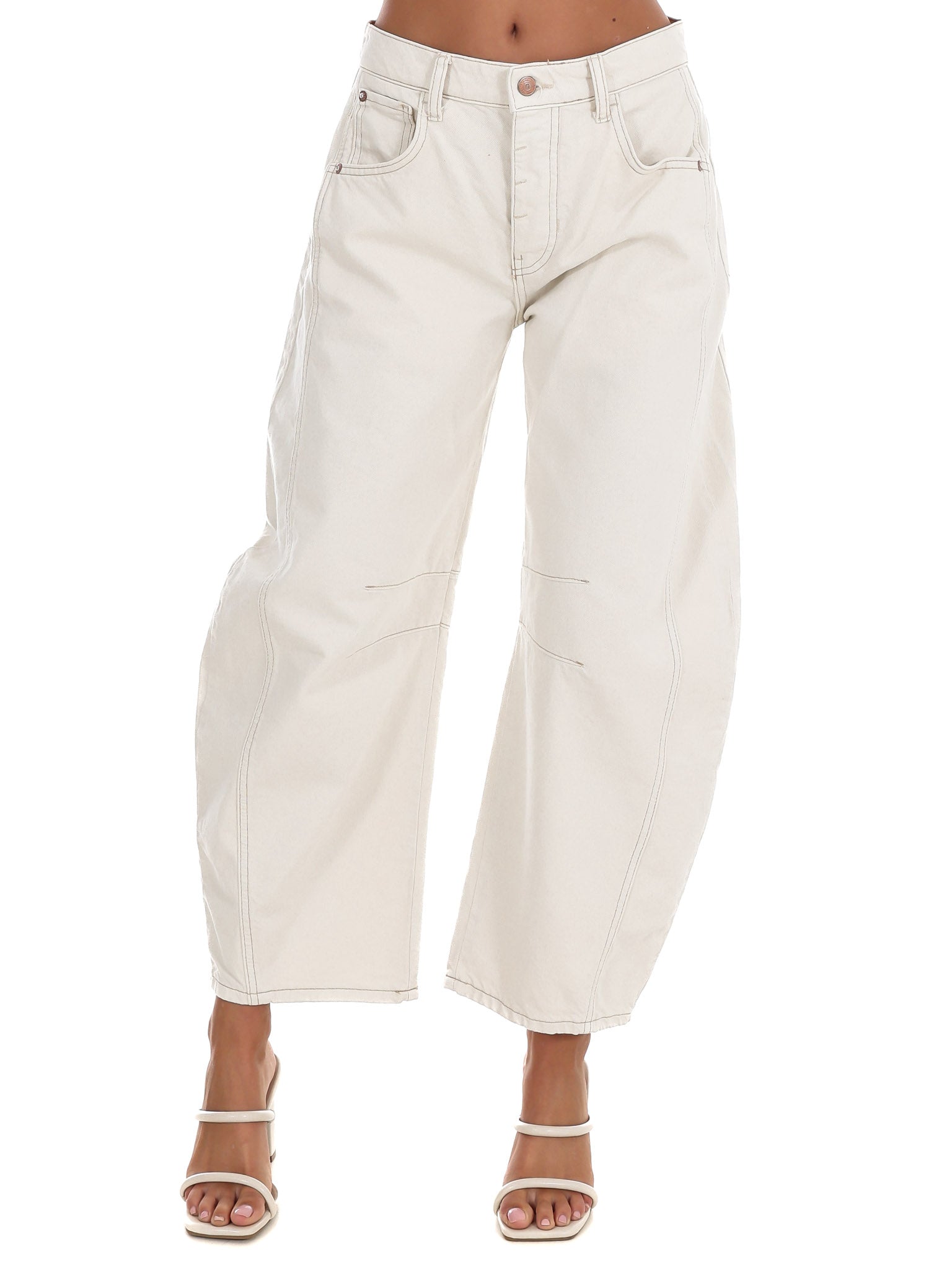 Free People Good Luck Mid Rise Barrel Jeans