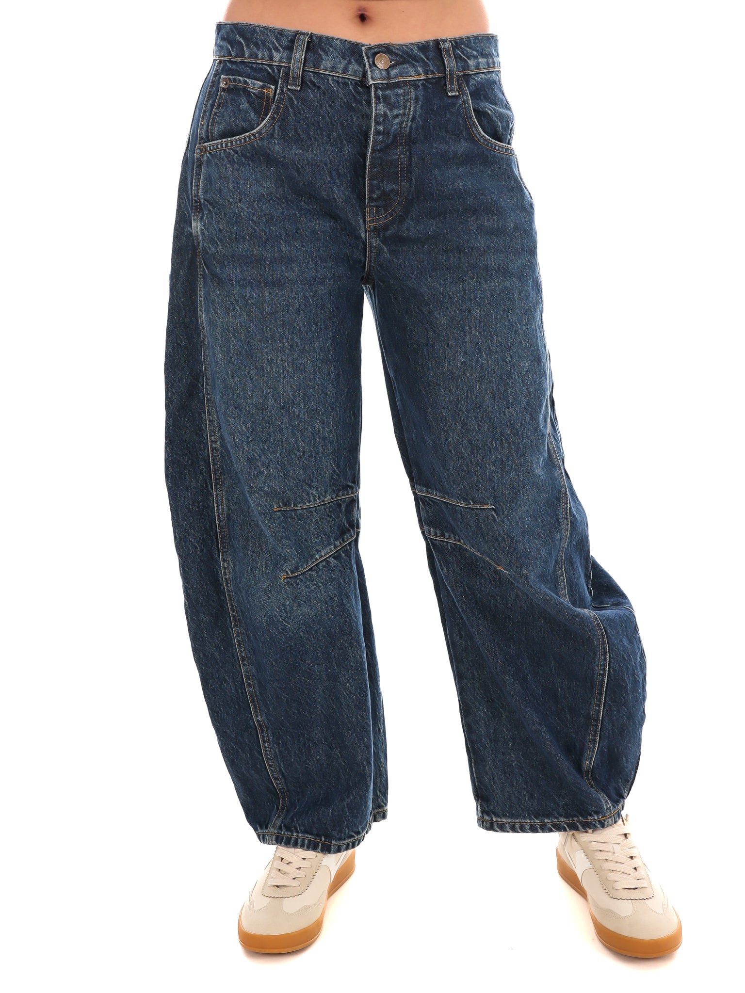 Free People Good Luck Mid Rise Barrel Jeans