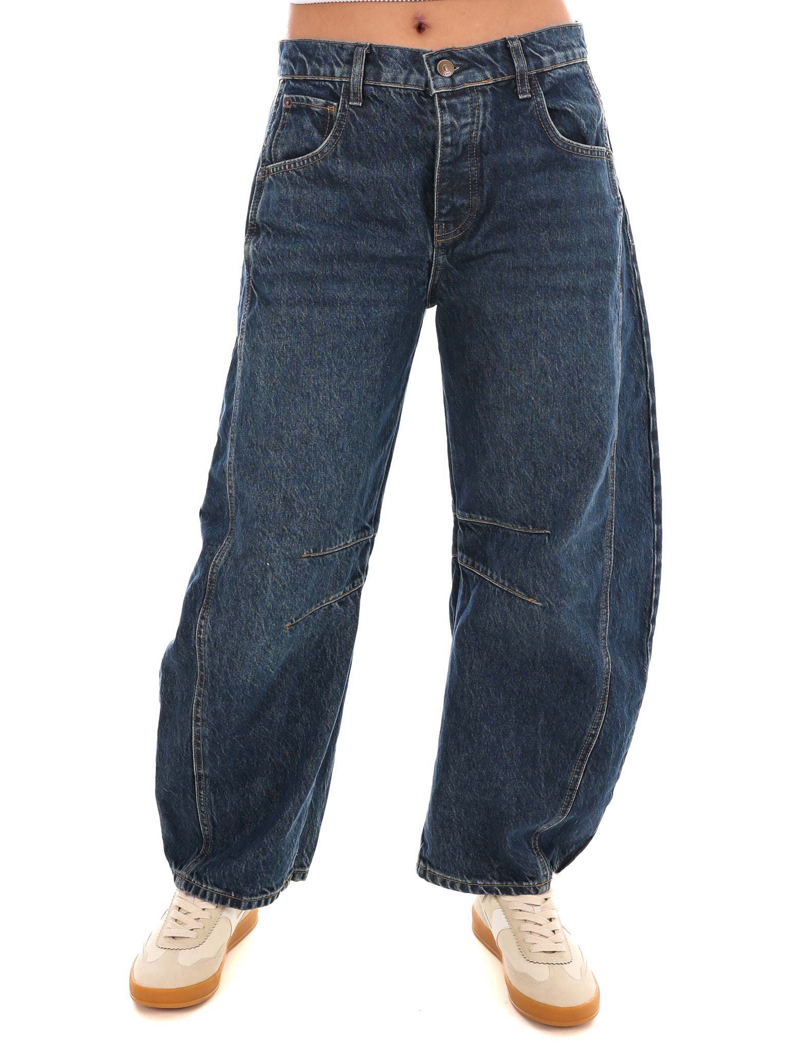 Free People Good Luck Mid Rise Barrel Jeans