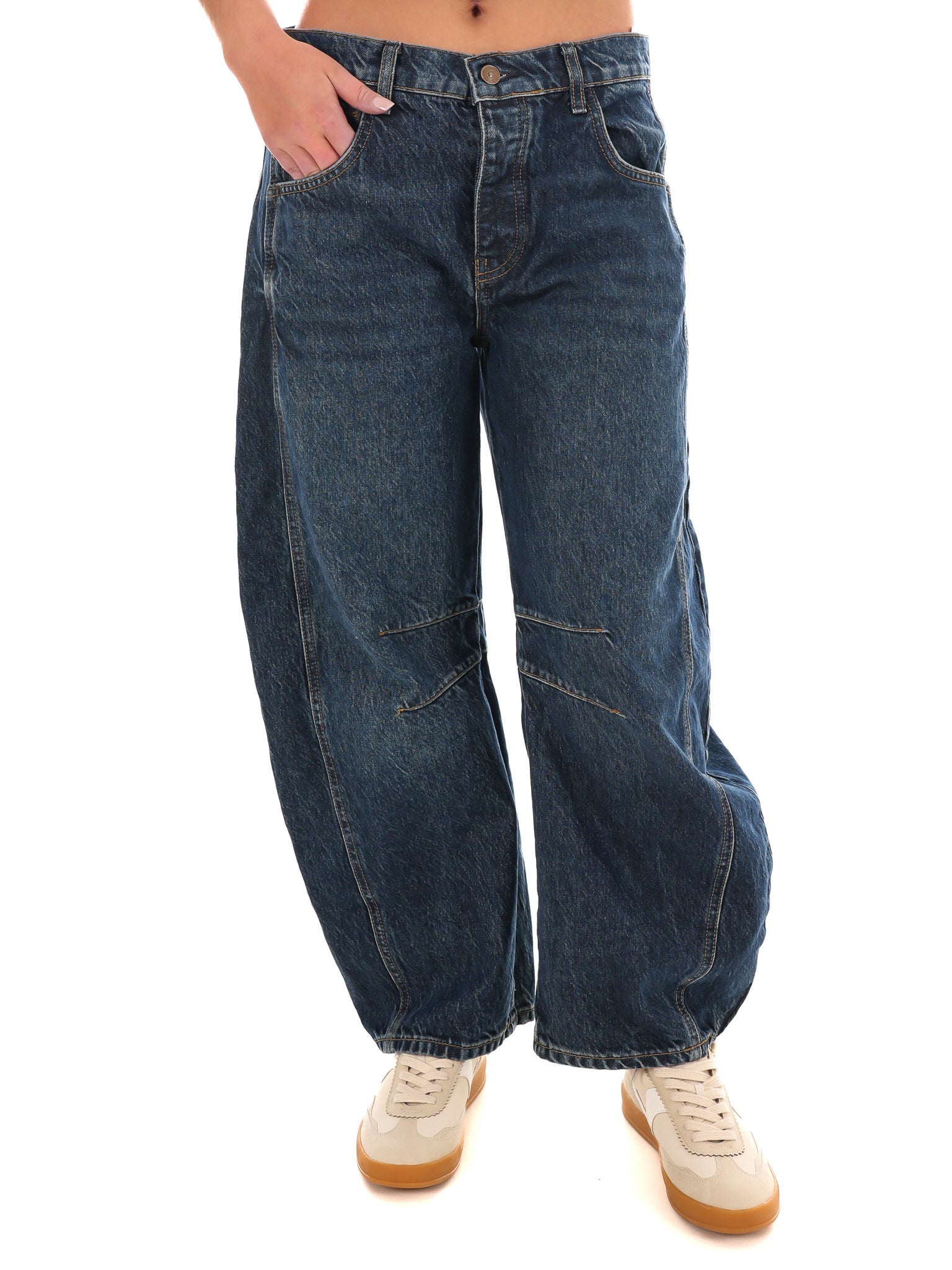 Free People Good Luck Mid Rise Barrel Jeans
