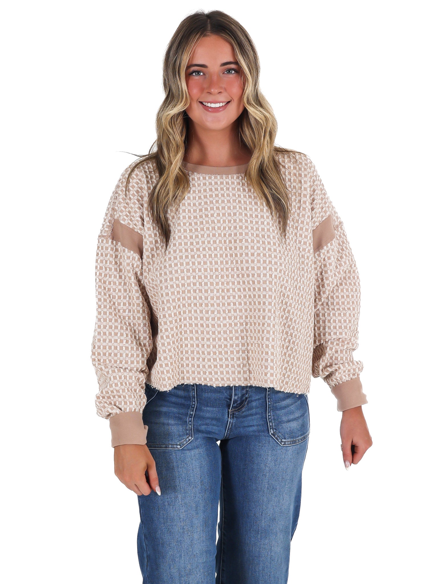 Free People My Time Textured Layer Top