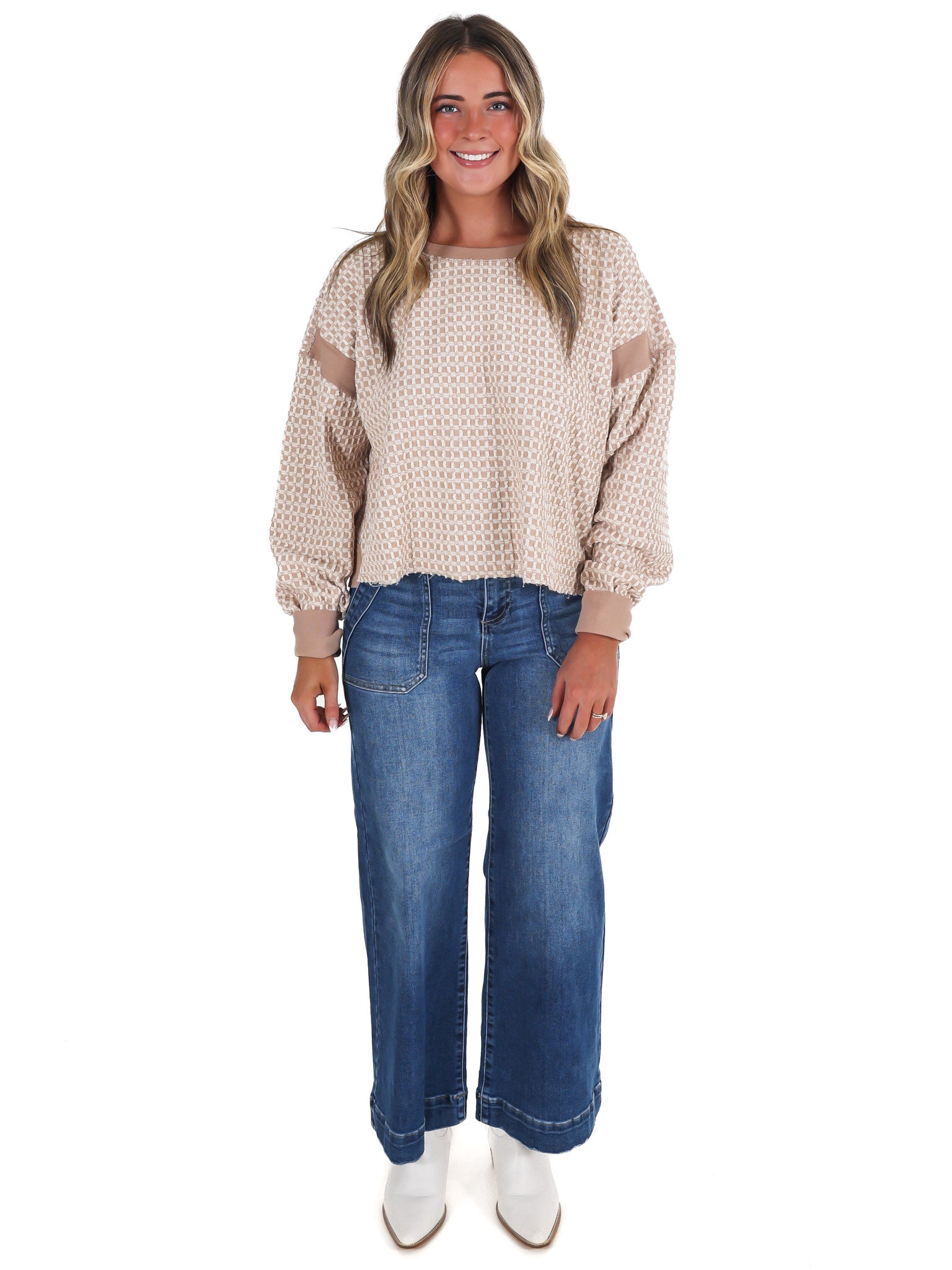 Free People My Time Textured Layer Top