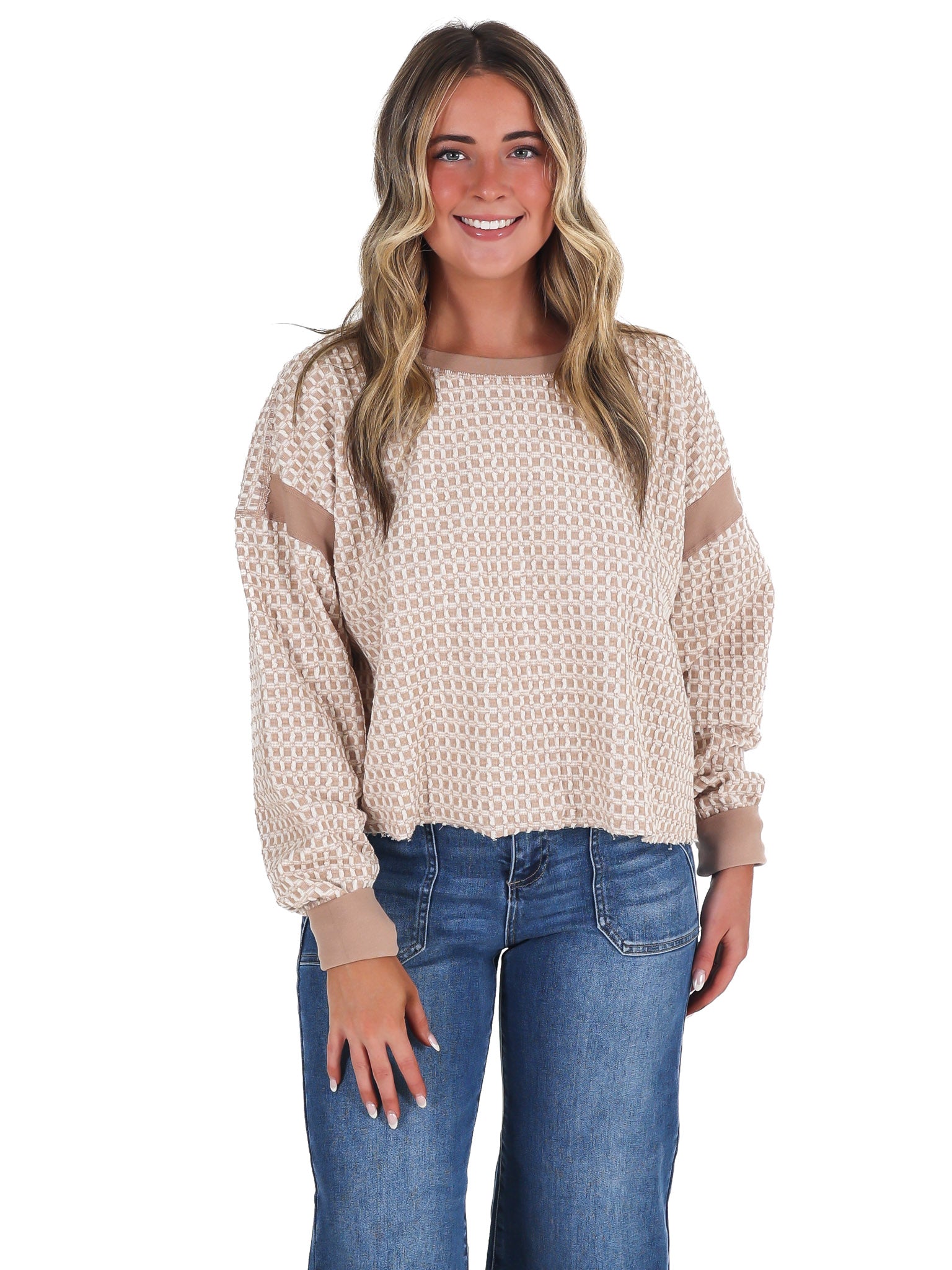 Free People My Time Textured Layer Top