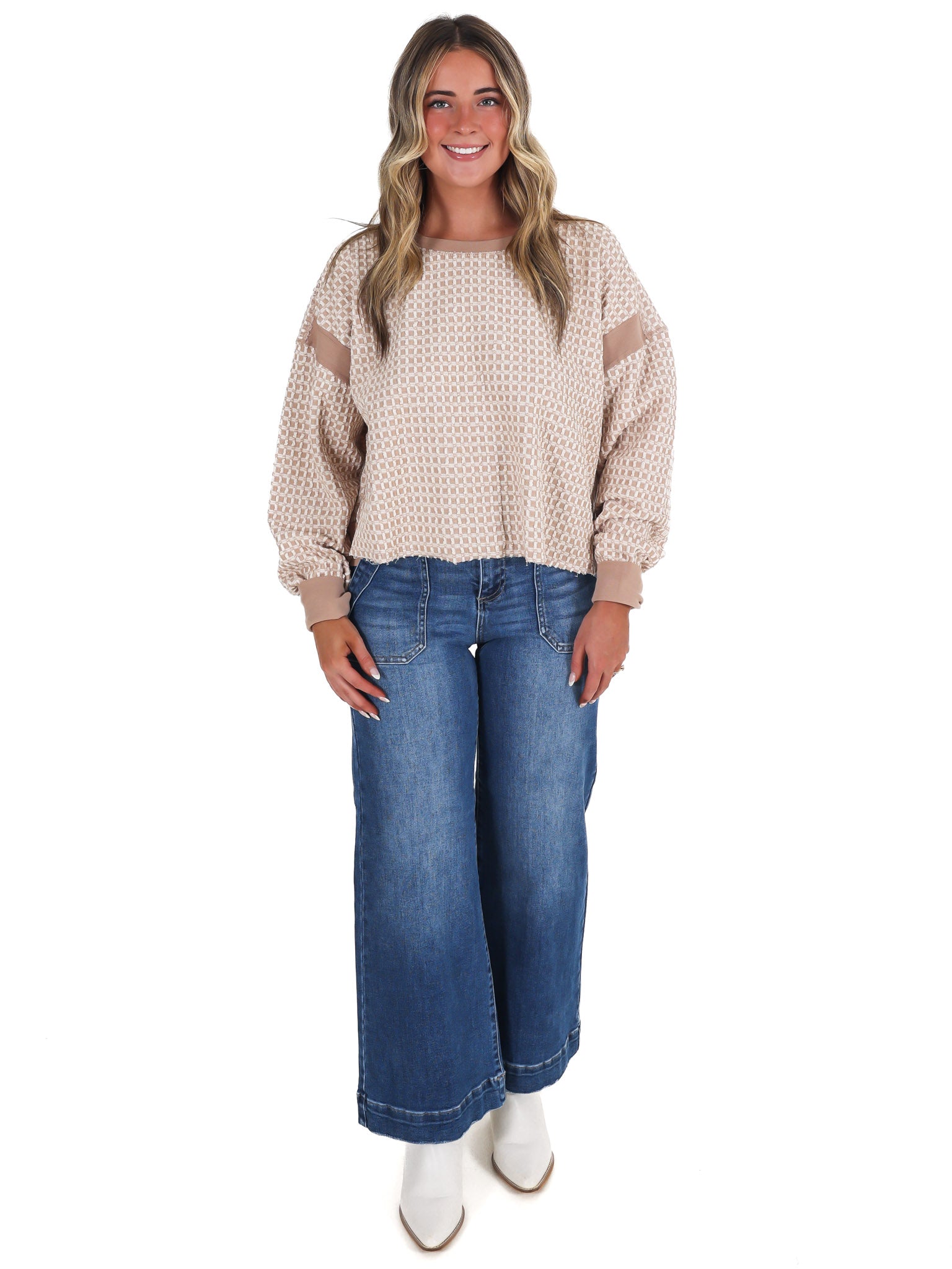 Free People My Time Textured Layer Top