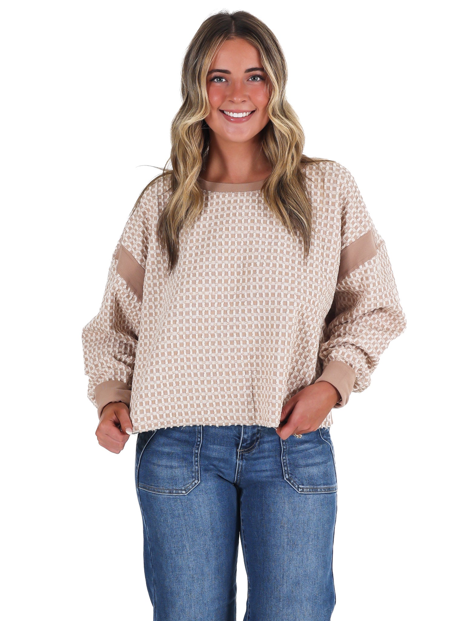 Free People My Time Textured Layer Top