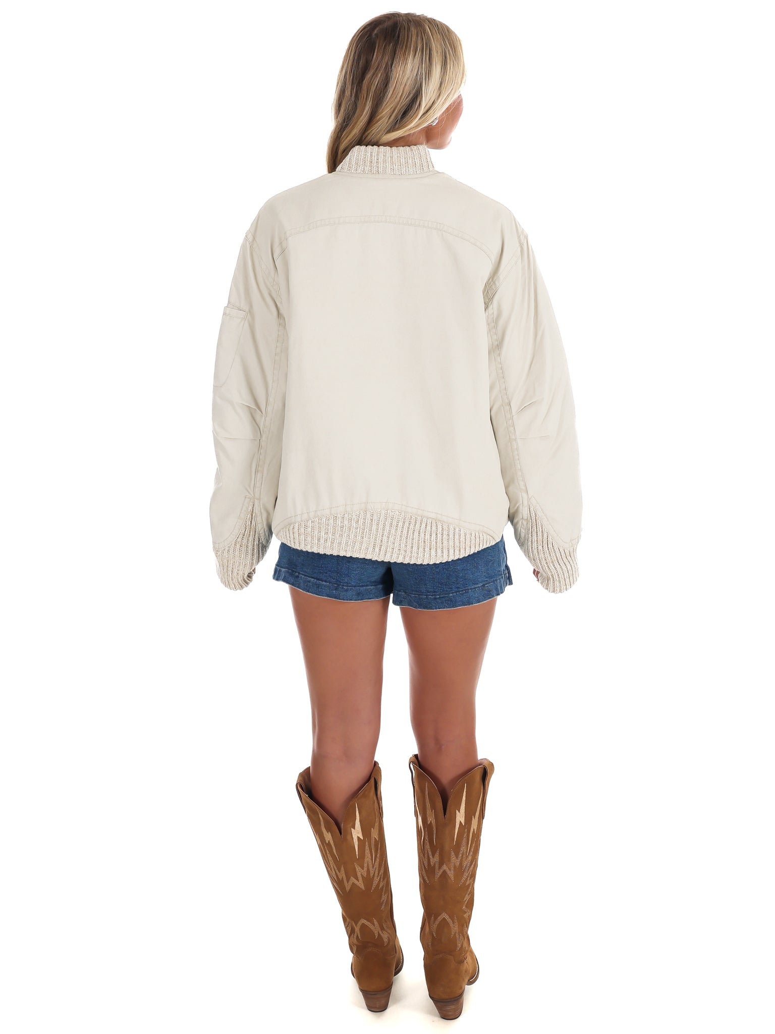 Free People Jax Washed Bomber Jacket