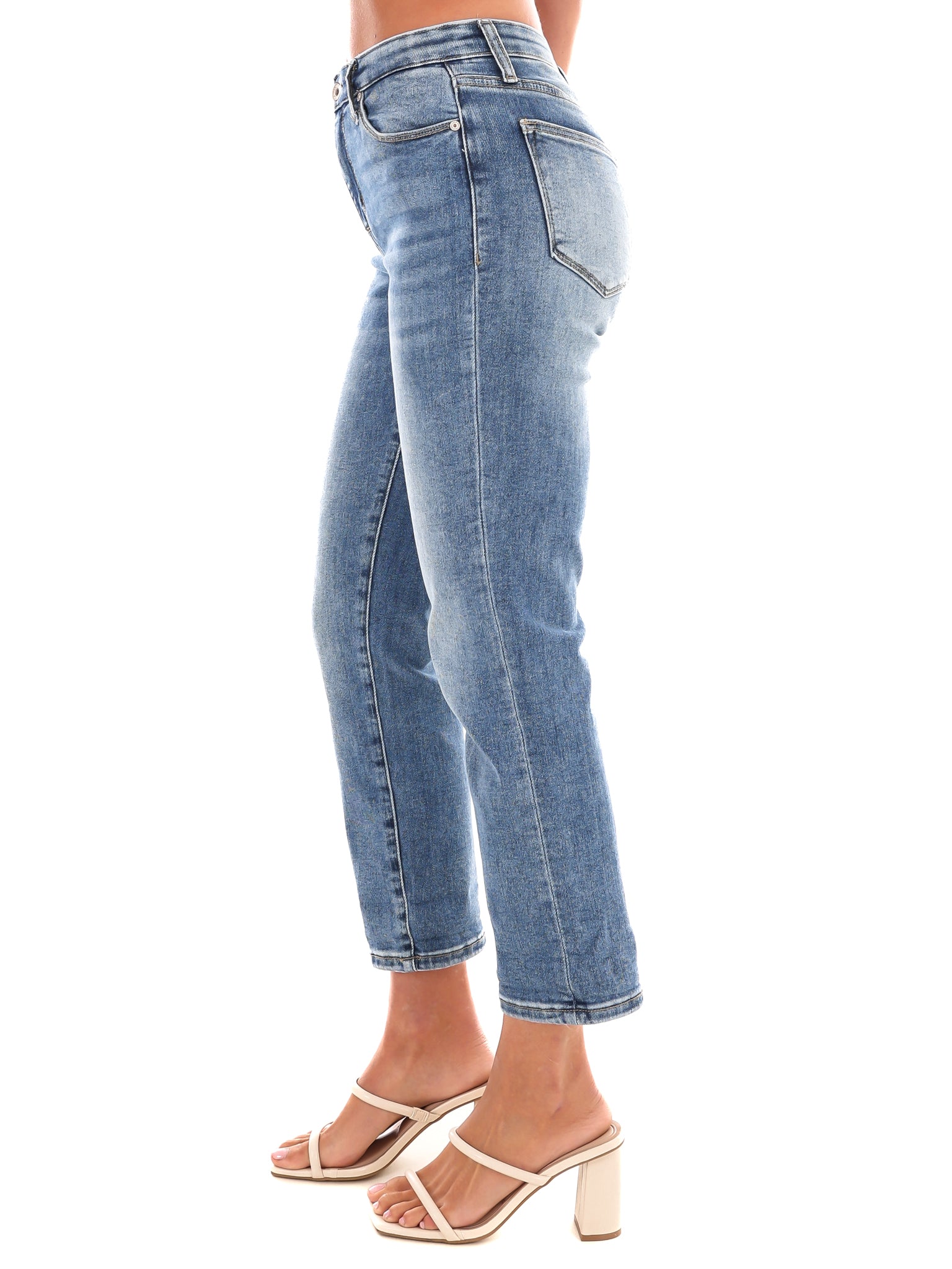 Fall On Me Mid Rise Boyfriend Jeans