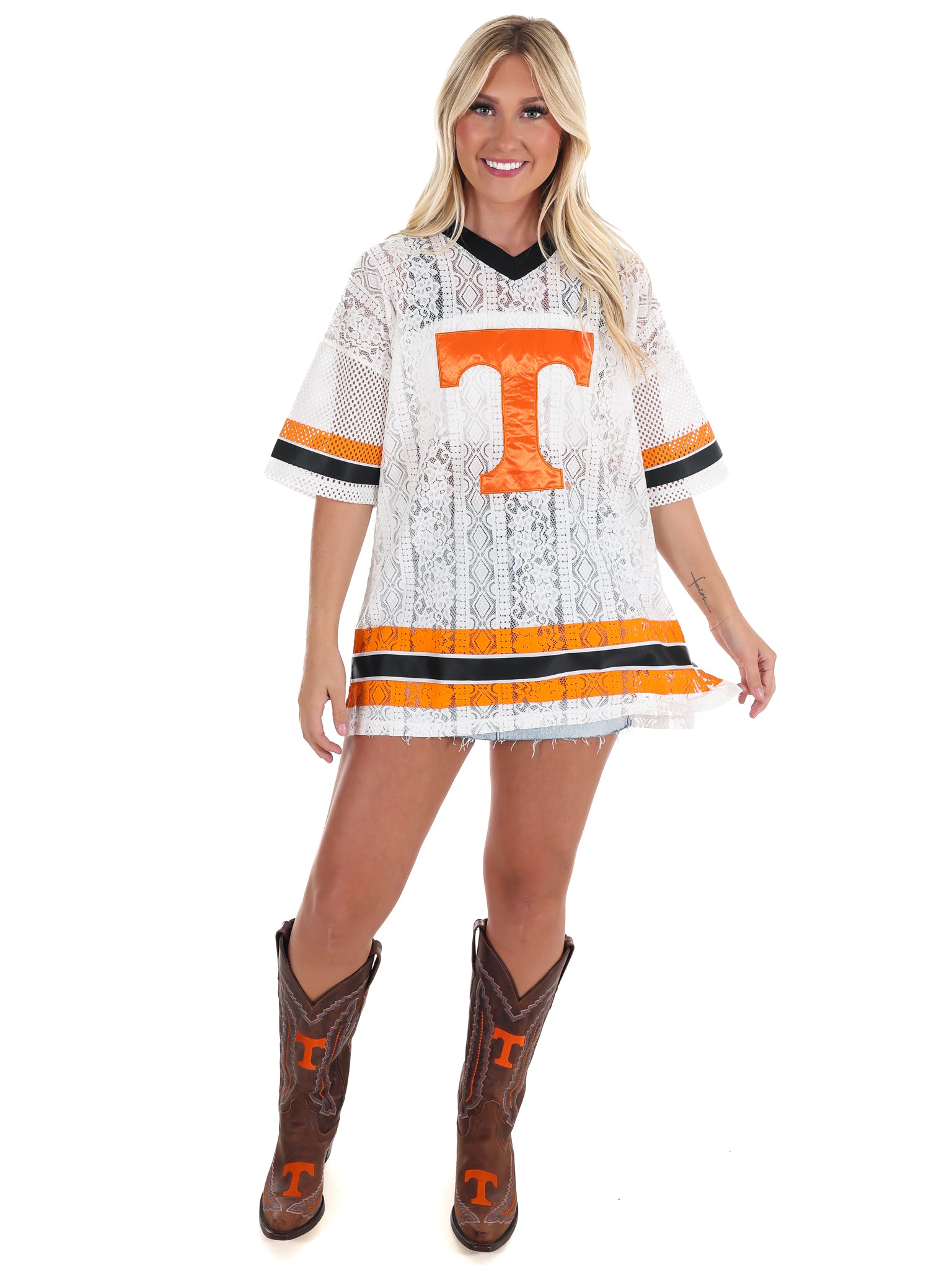 Oversized Lace Mesh Fashion Jersey