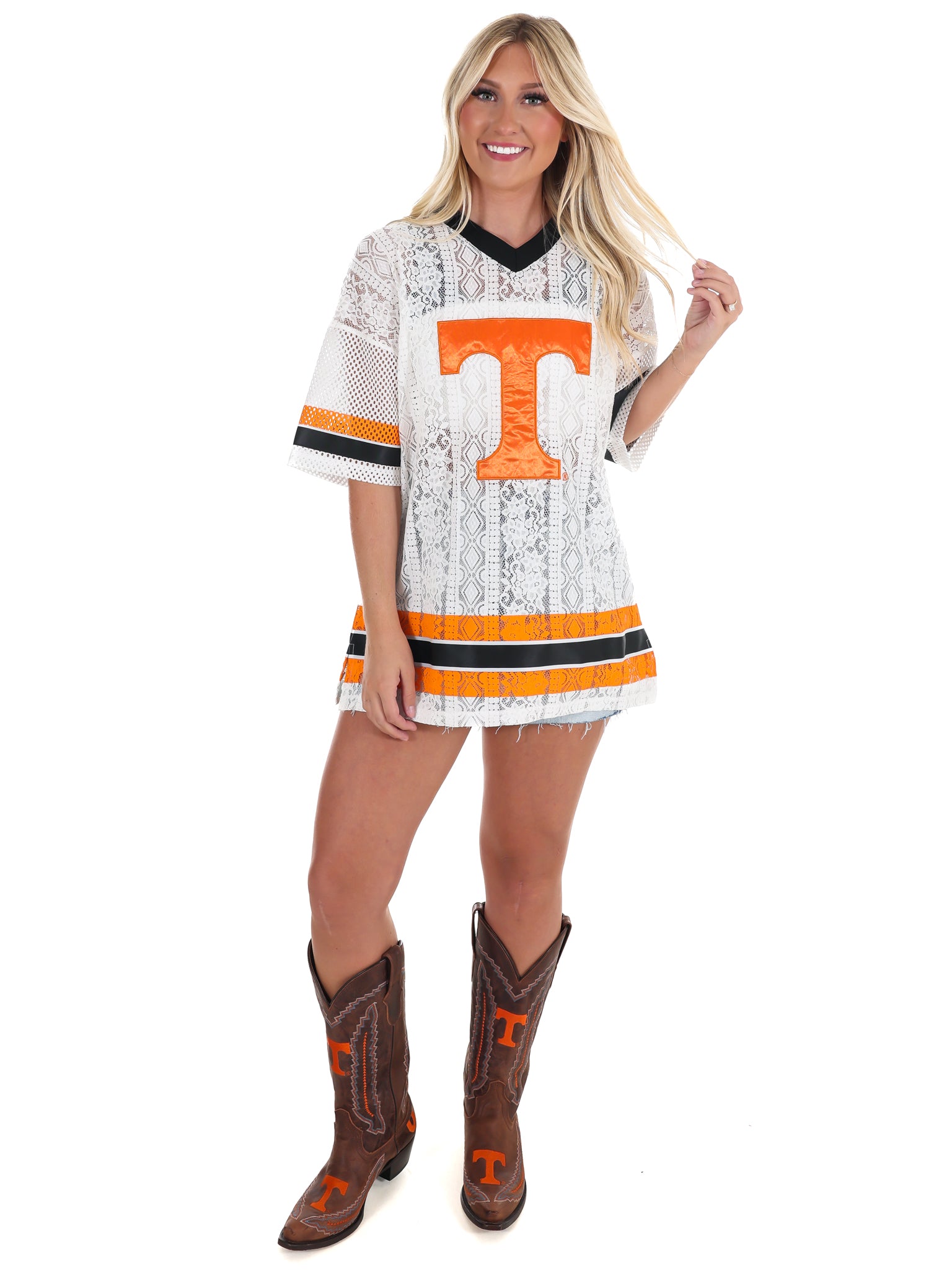 Oversized Lace Mesh Fashion Jersey