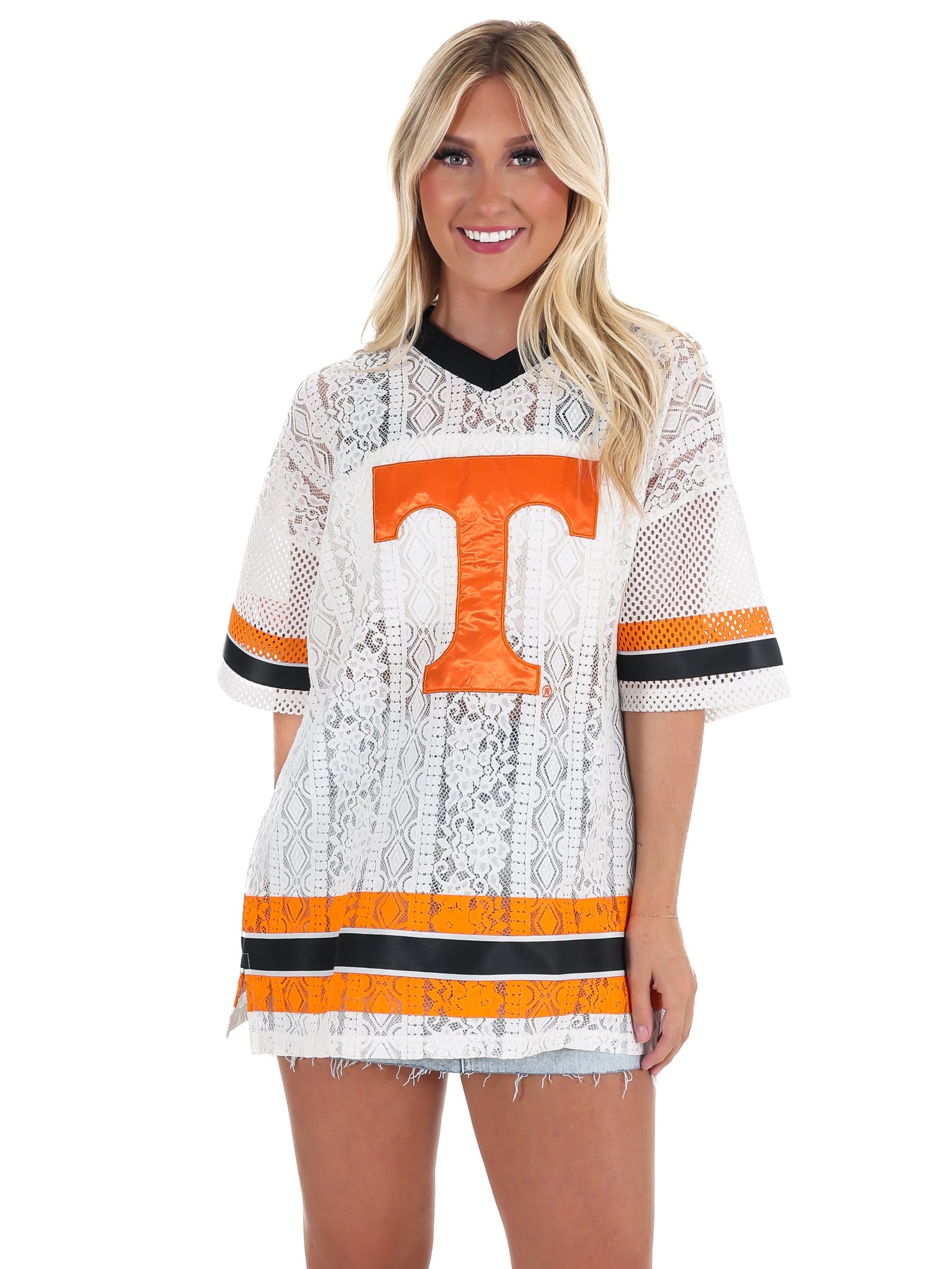 Oversized Lace Mesh Fashion Jersey