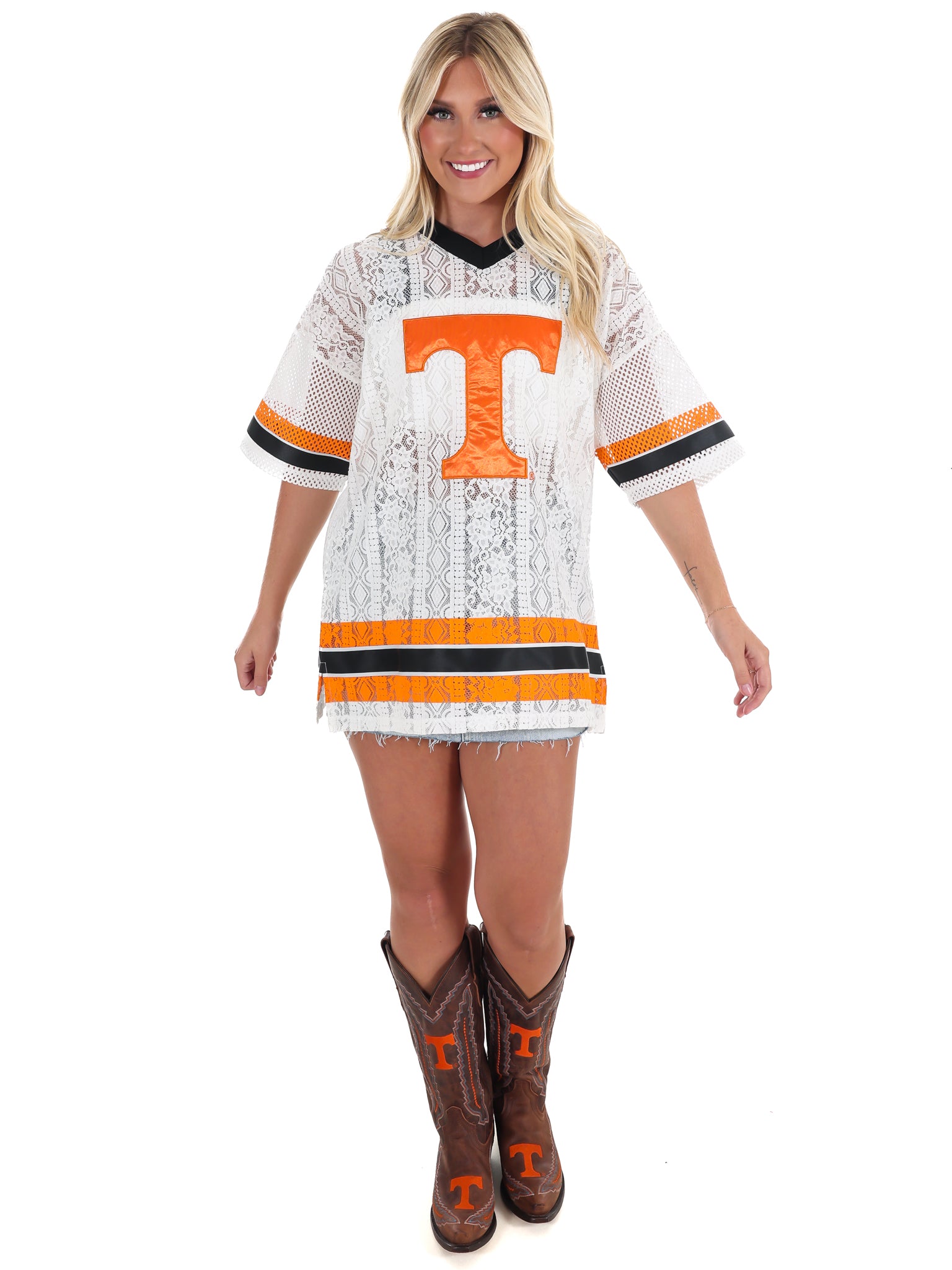 Oversized Lace Mesh Fashion Jersey