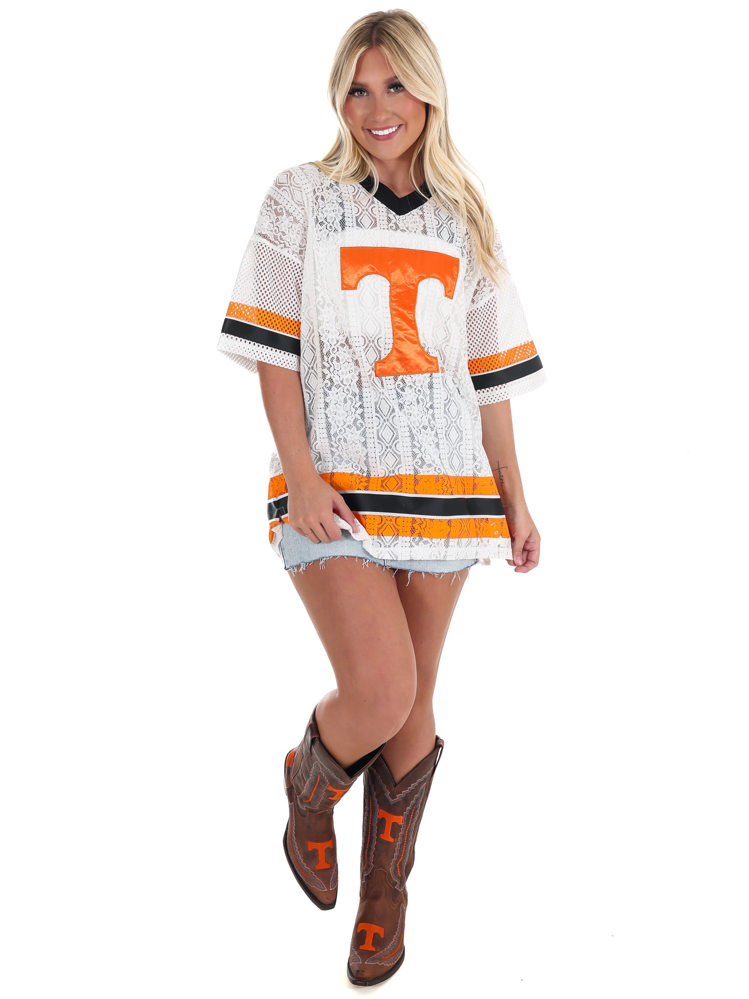 Oversized Lace Mesh Fashion Jersey