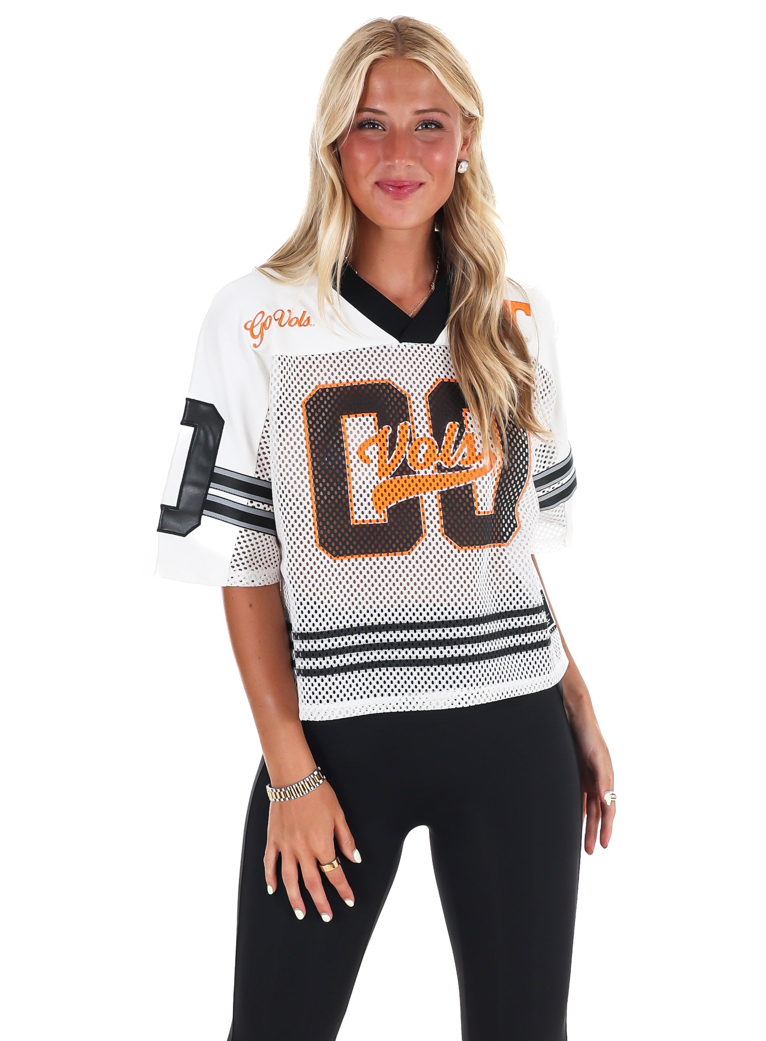 Tennessee Volunteers Midi-Crop Sport Mesh Jersey Top